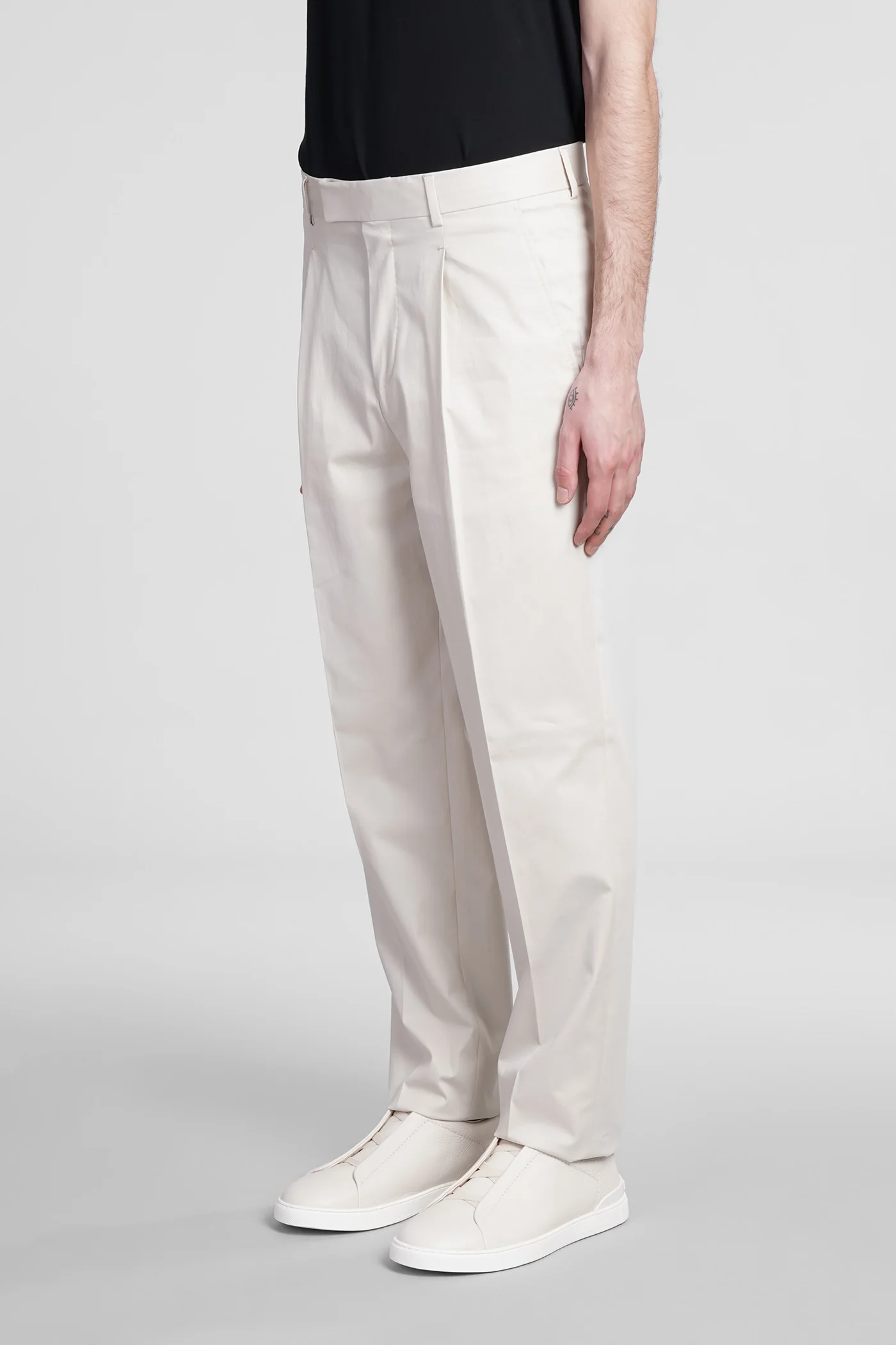 Pants in white cotton - Image 4