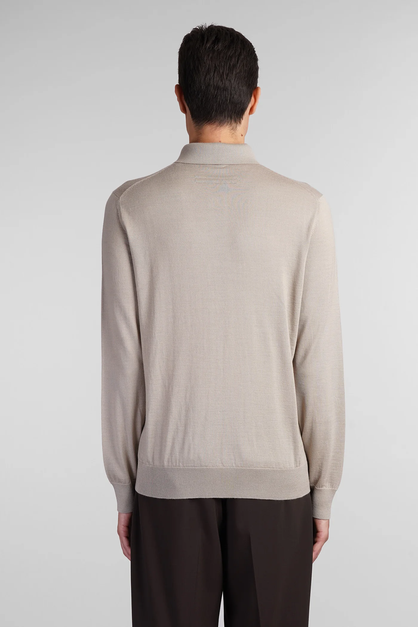 Polo in beige cashmere - Image 3
