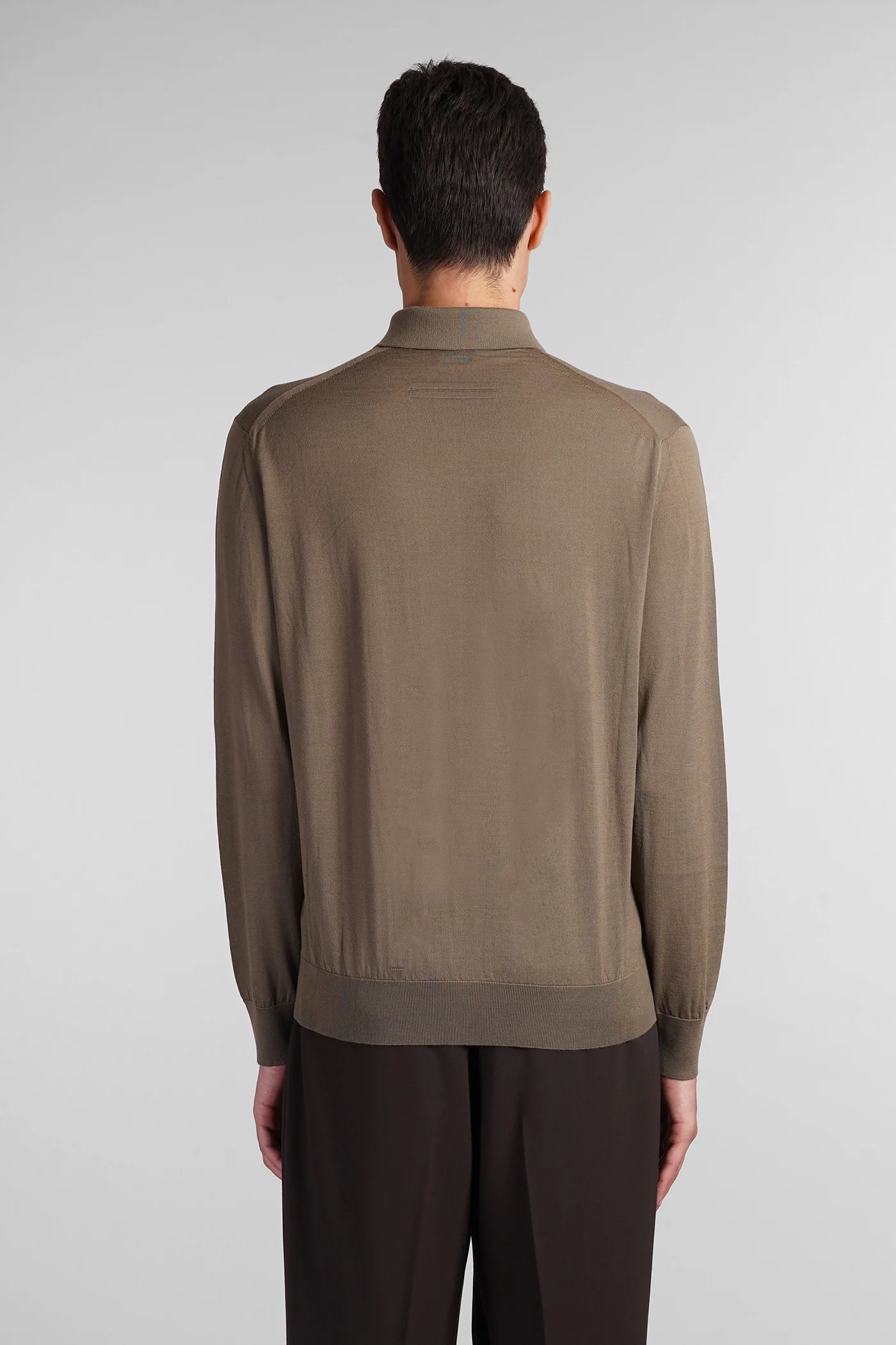 Polo in green wool - Image 3
