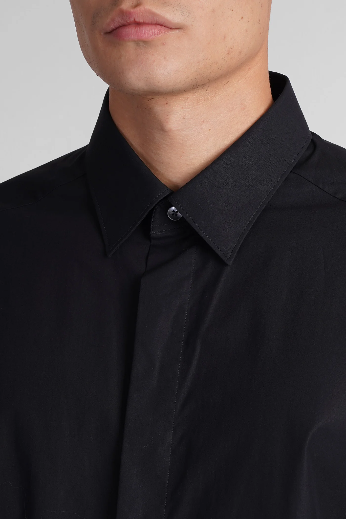 Shirt in black cotton - Image 5