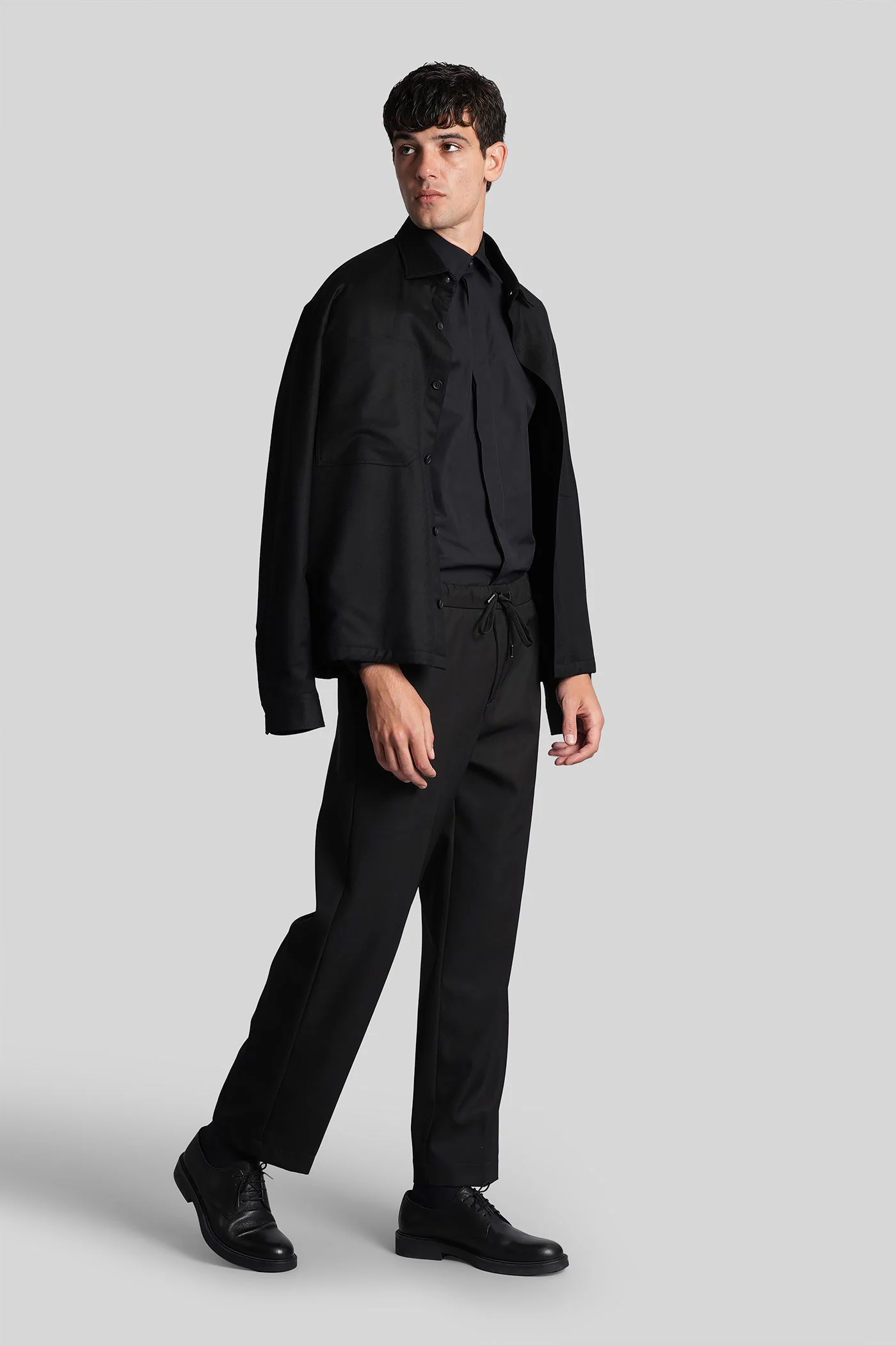 Shirt in black cotton - Image 2