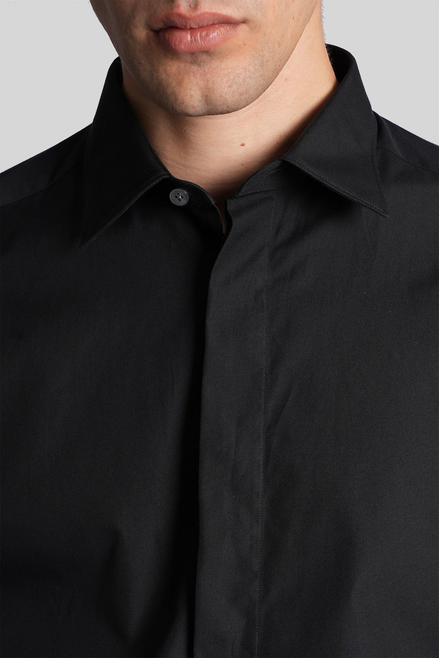 Shirt in black cotton - Image 5