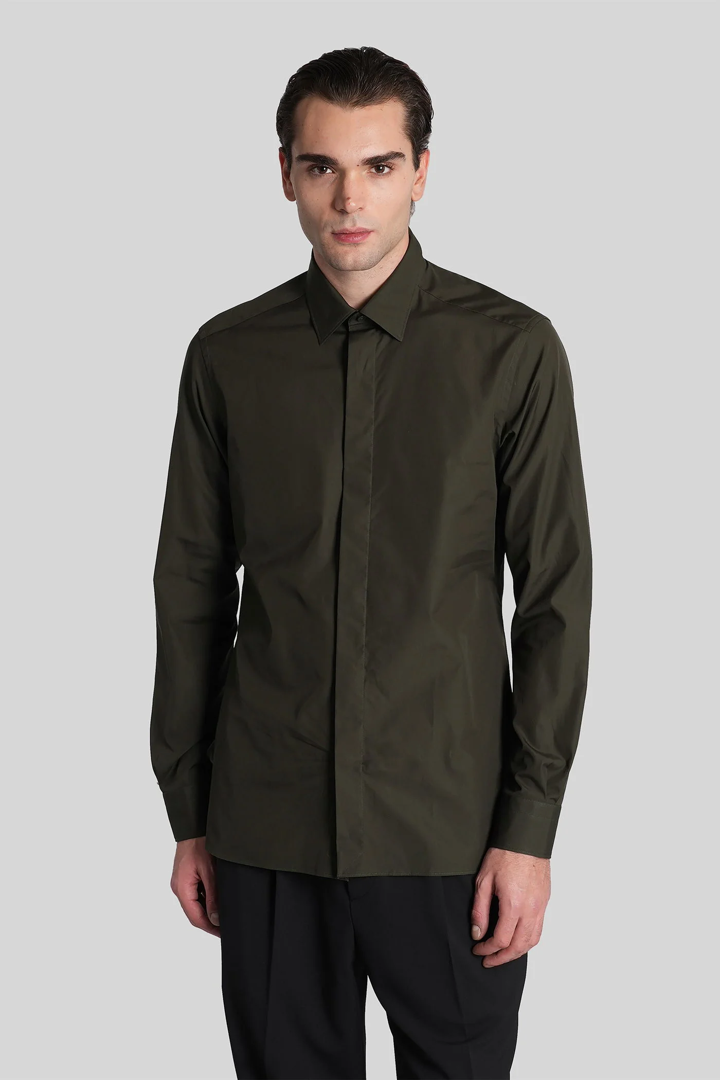 Shirt in green cotton