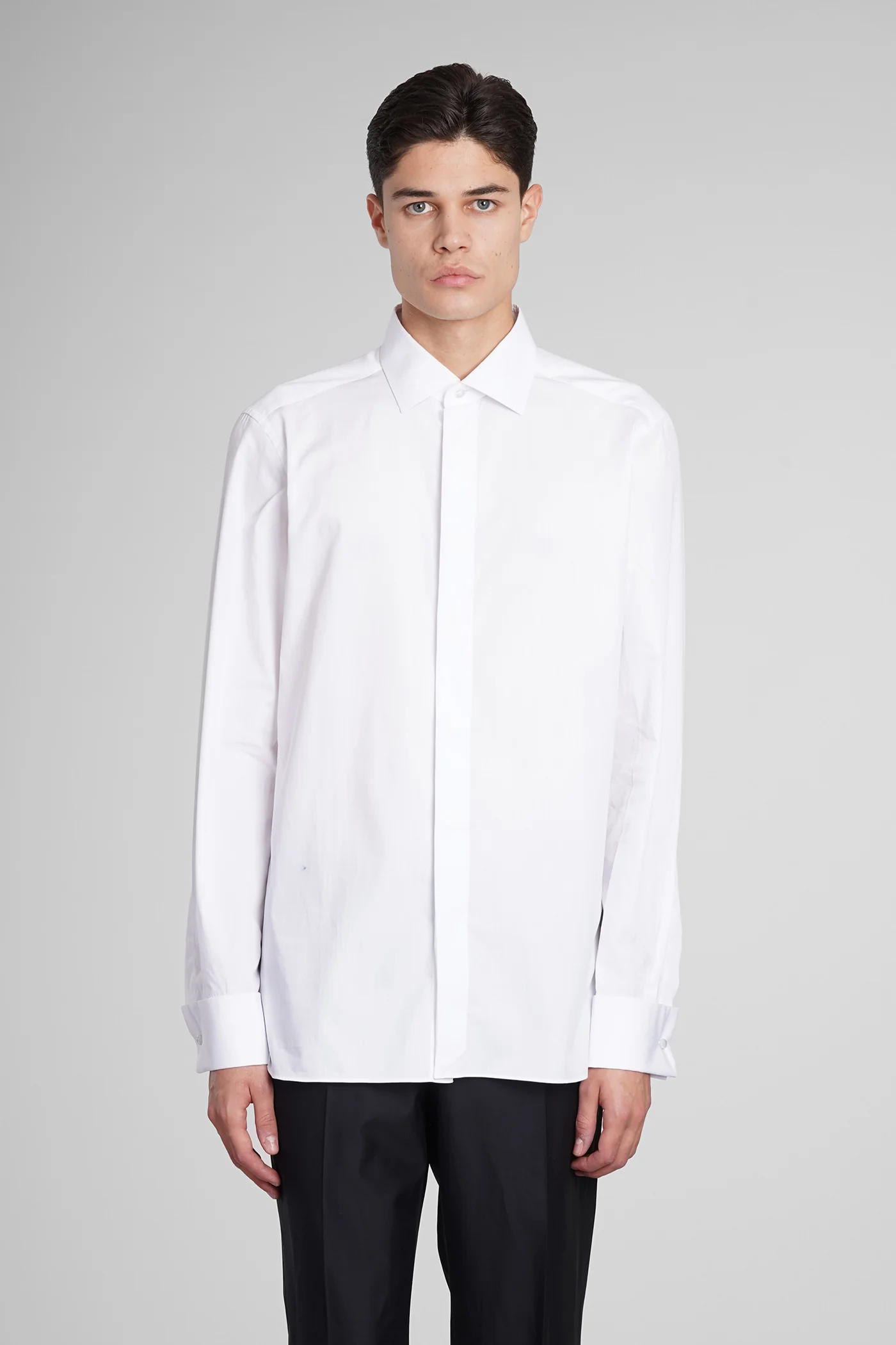 Shirt in white cotton