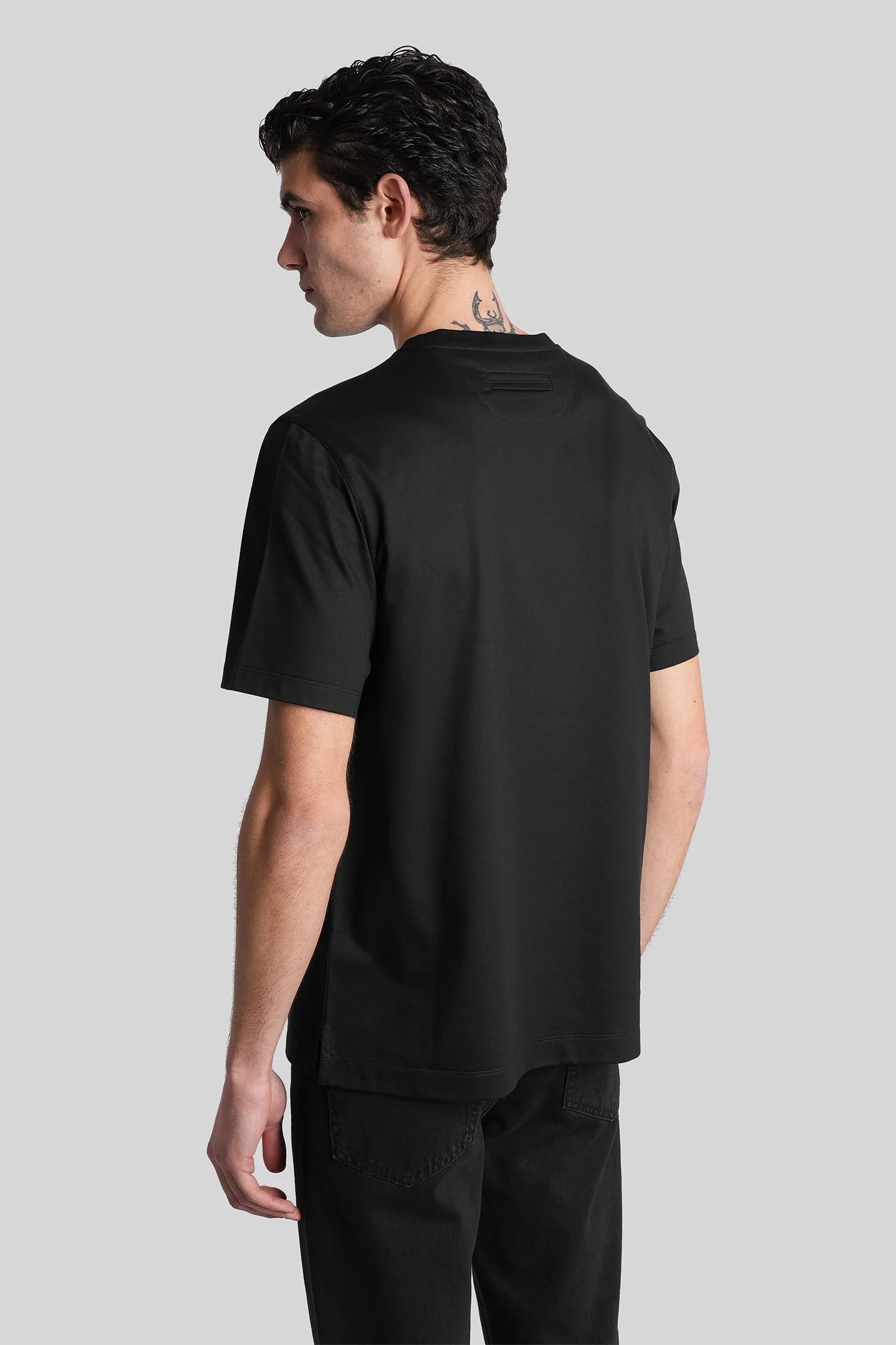 T-Shirt in black cotton - Image 3