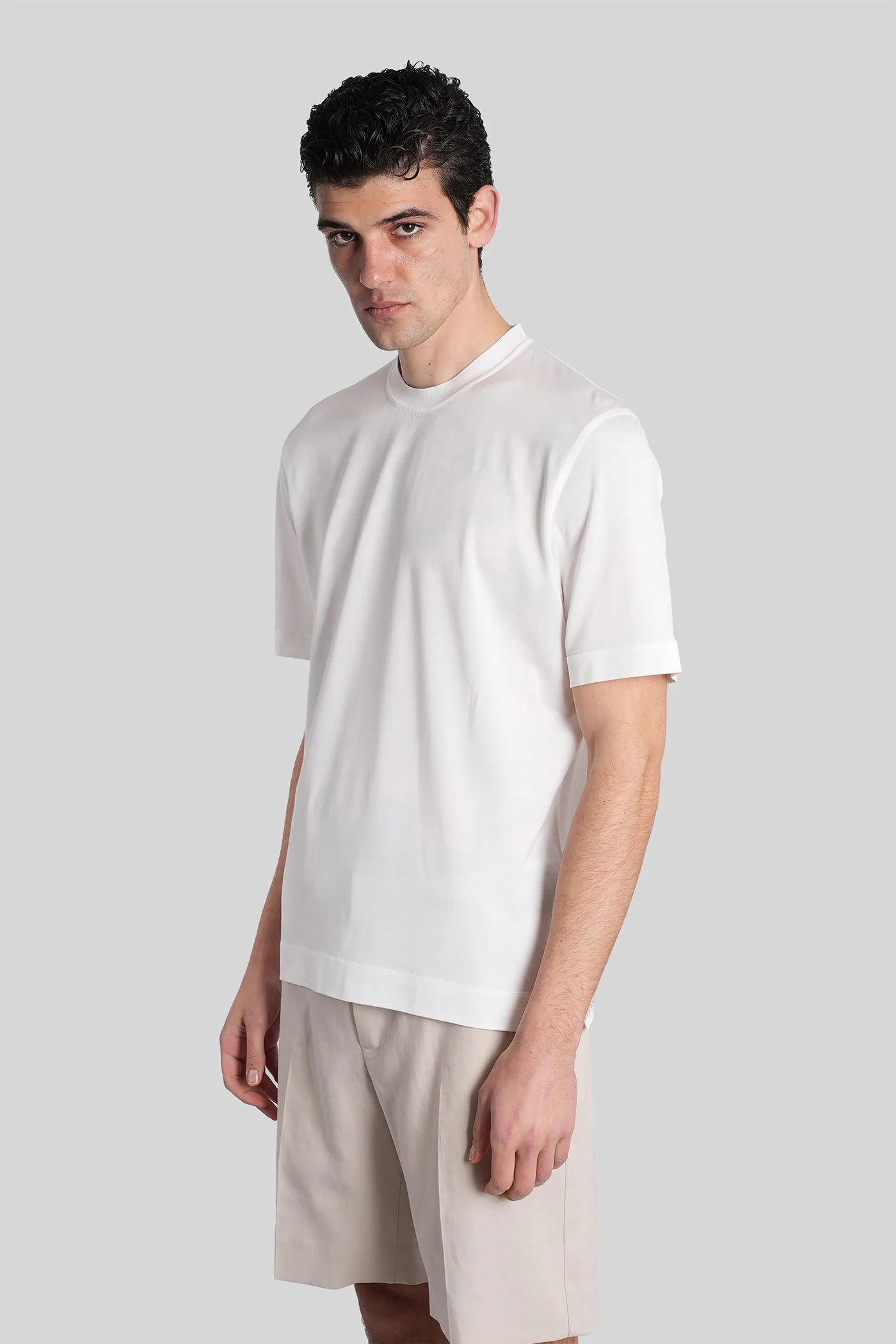 T-Shirt in white cotton - Image 3