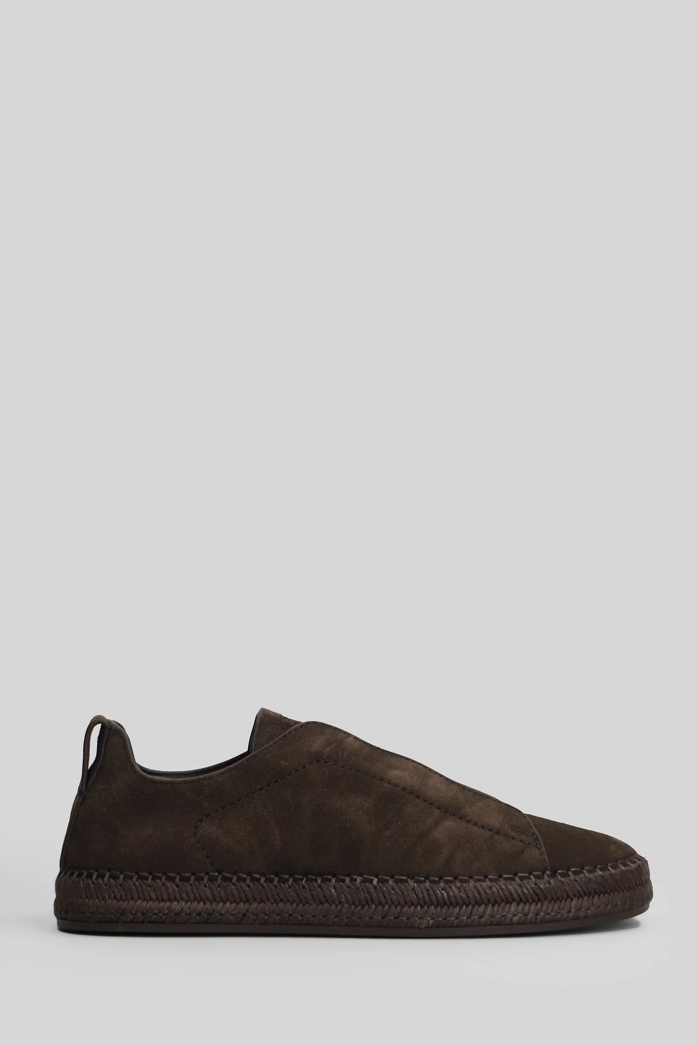 Triple stitch Sneakers in brown suede