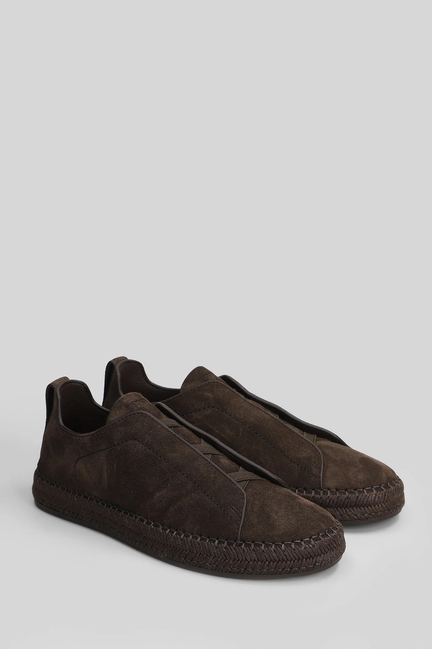 Triple stitch Sneakers in brown suede - Image 7