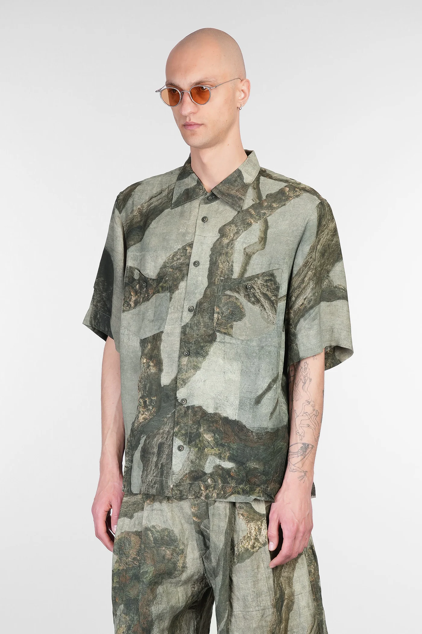 Shirt in green viscose - Image 4