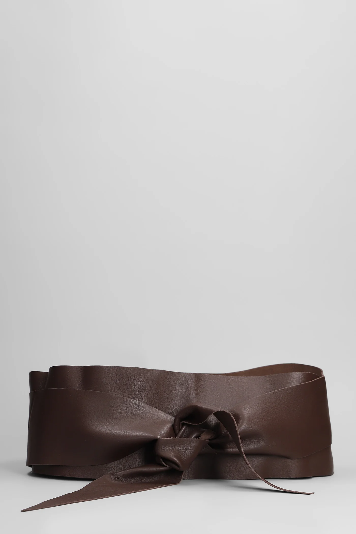 Belts in brown leather