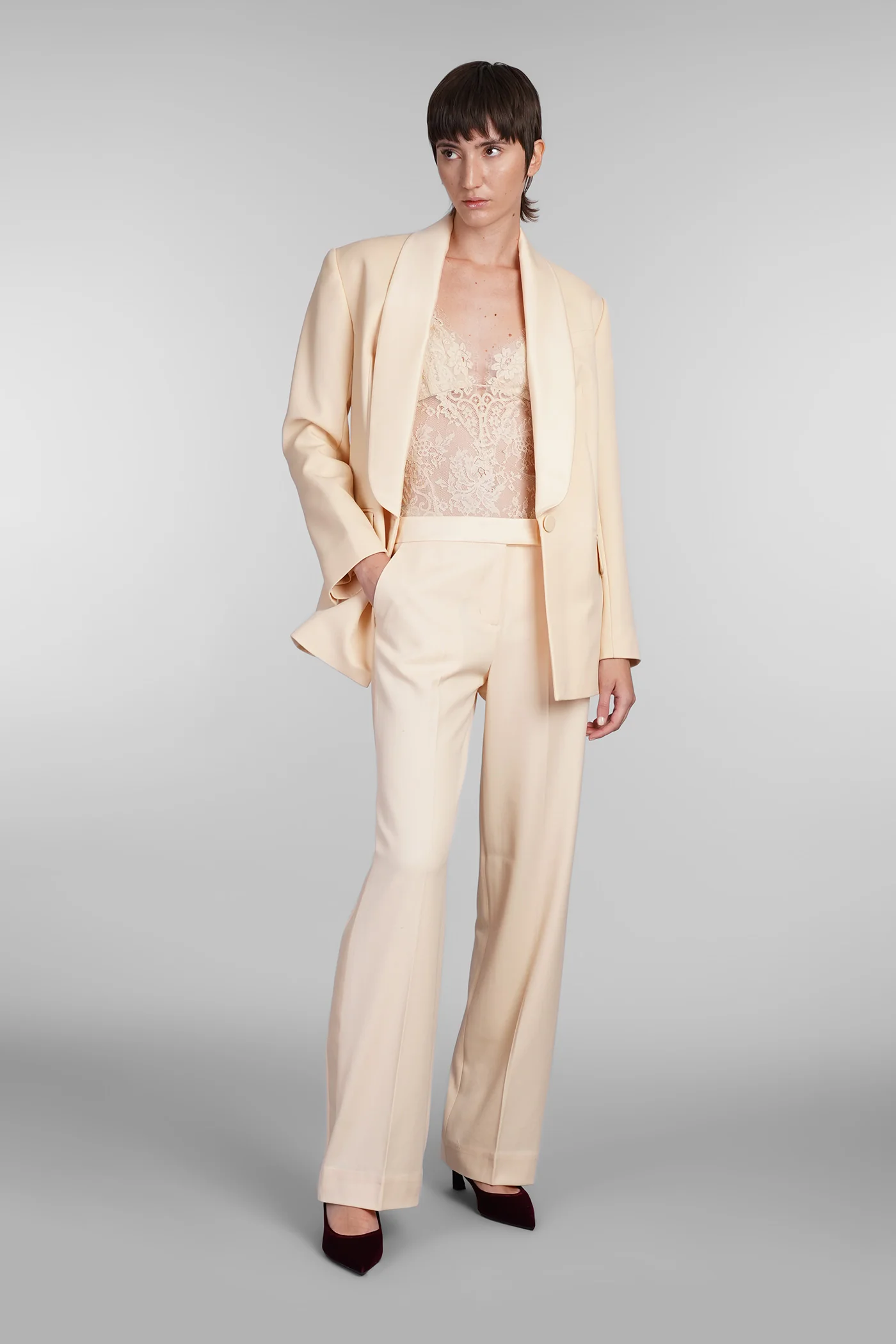 Blazer in beige wool - Image 2