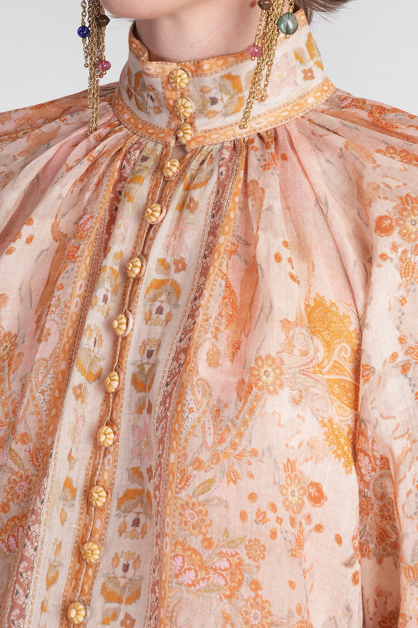 Blouse in multicolor ramie - Image 5