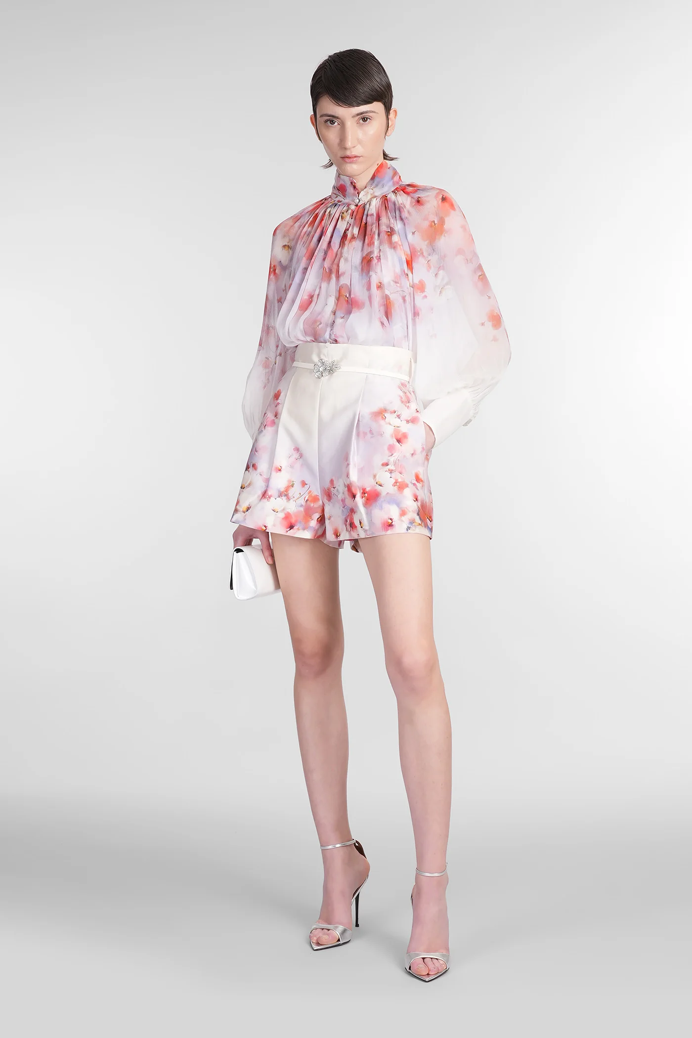 Blouse in multicolor silk - Image 2