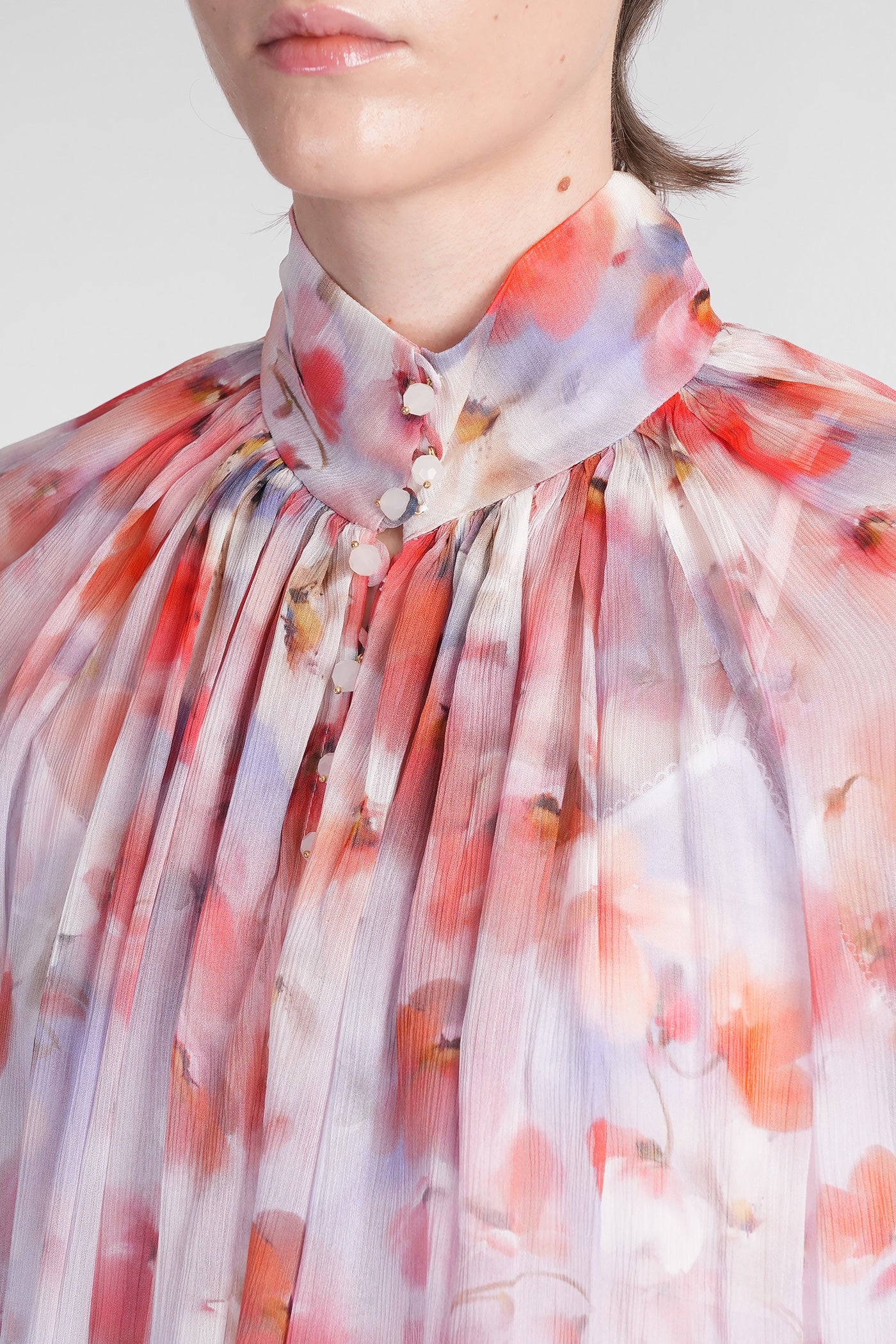 Blouse in multicolor silk - Image 5