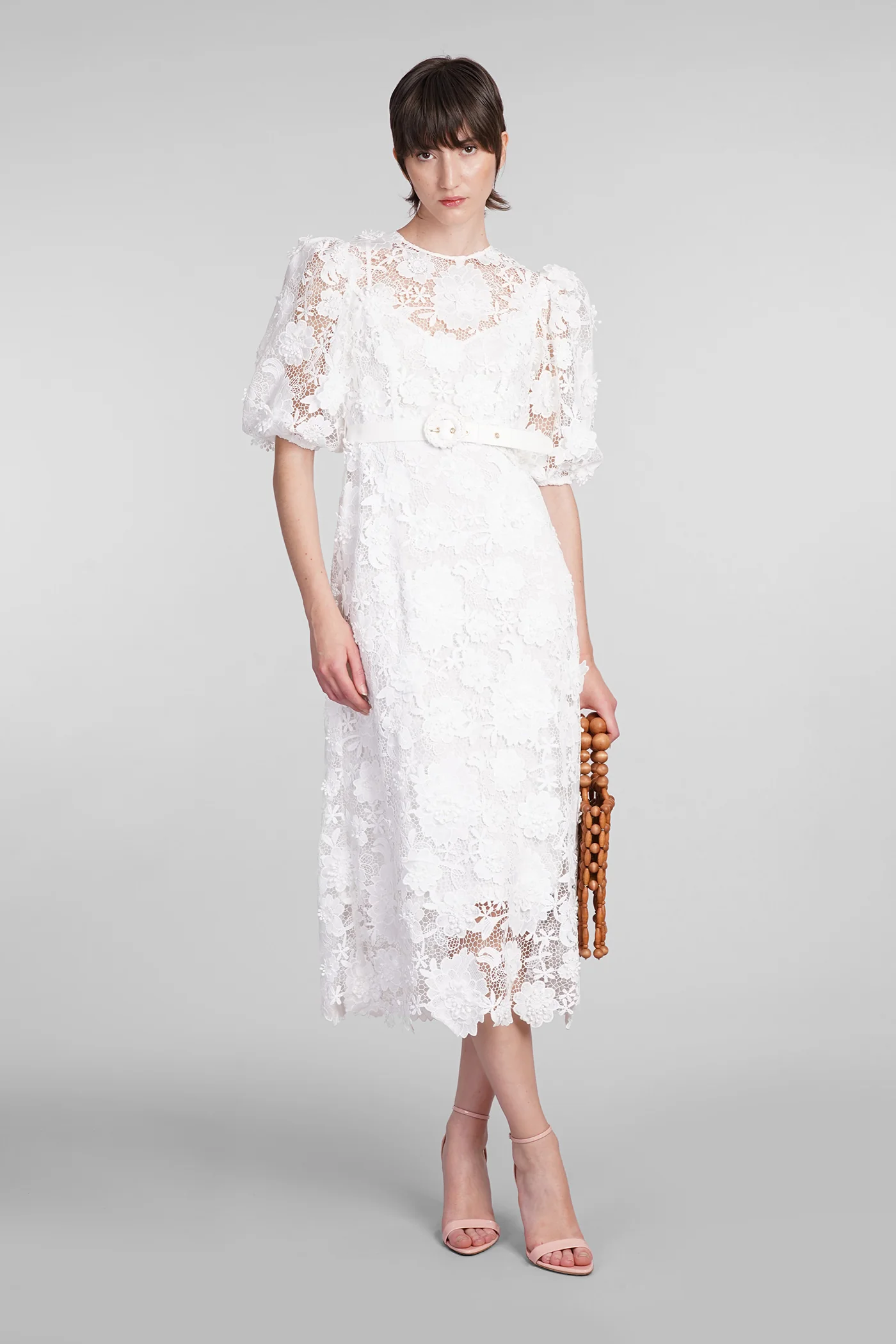 Dress woman in white cotton - Image 2