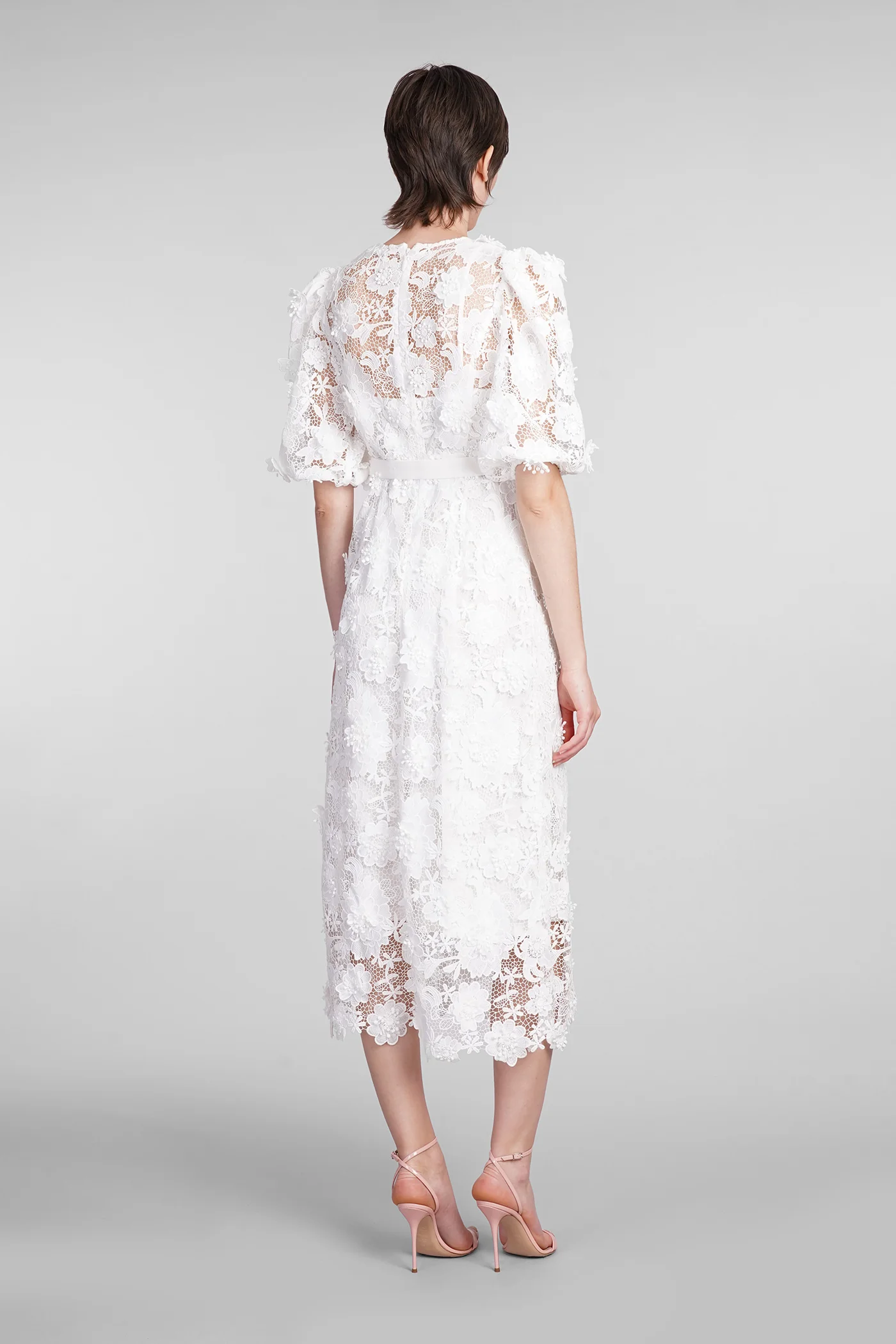 Dress woman in white cotton - Image 3