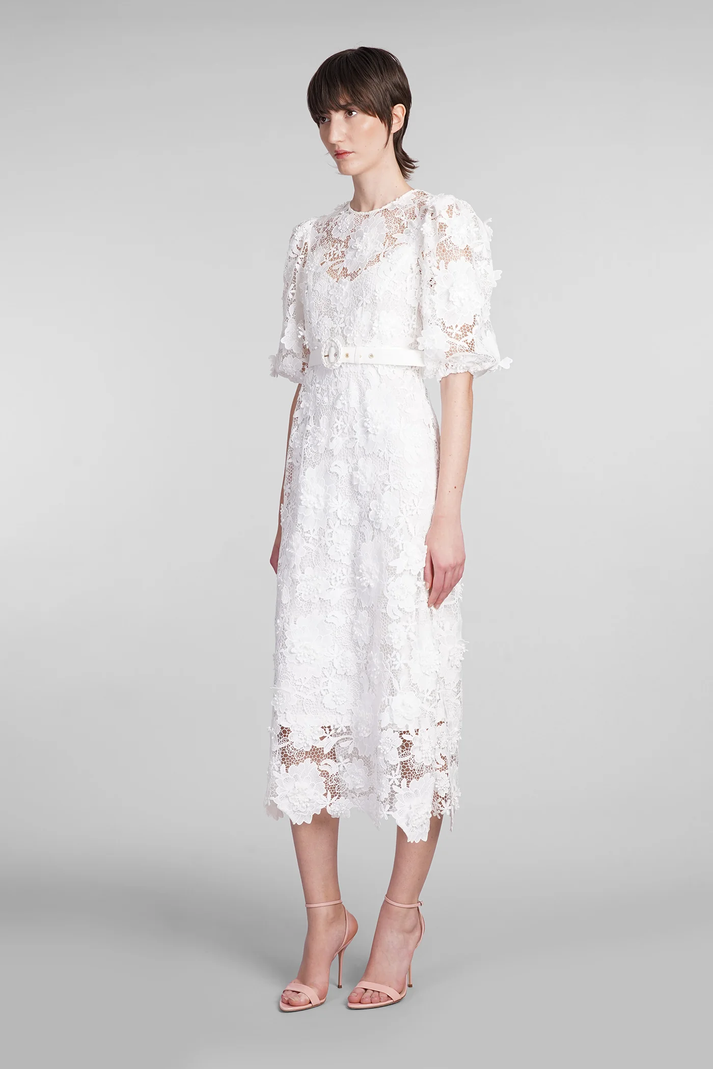 Dress woman in white cotton - Image 4