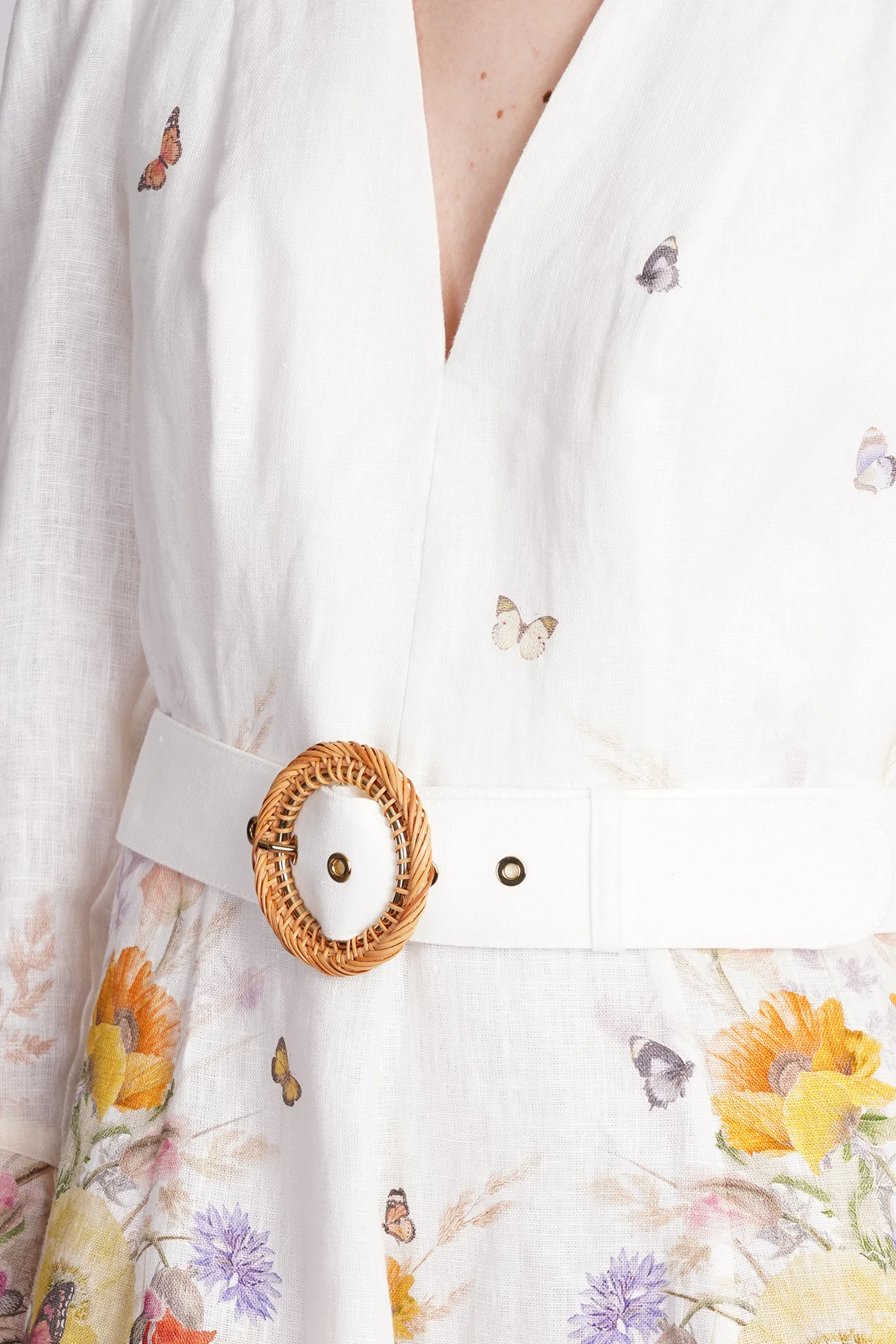 Dress woman  in white linen - Image 20