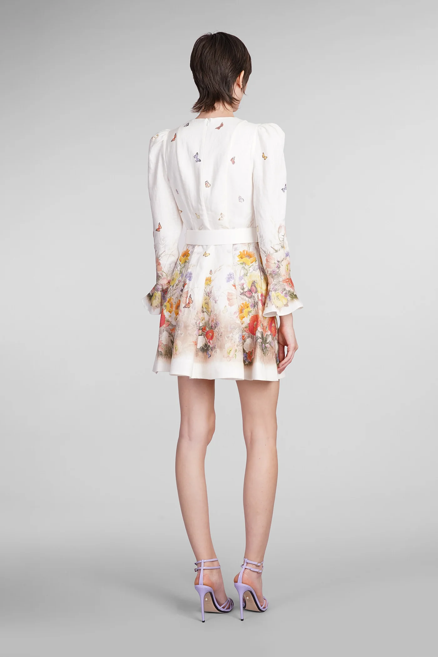 Dress woman  in white linen - Image 23