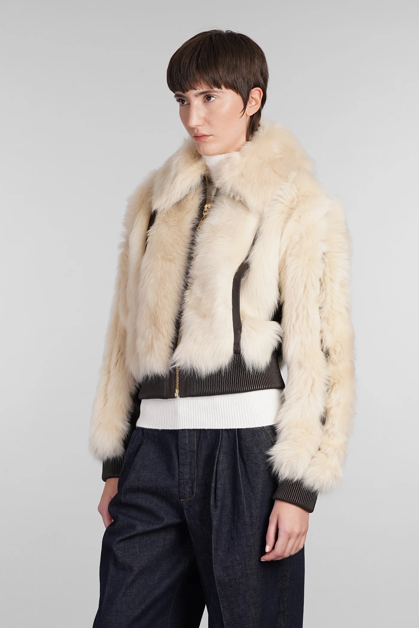 Fur & Shearling in beige leather - Image 4