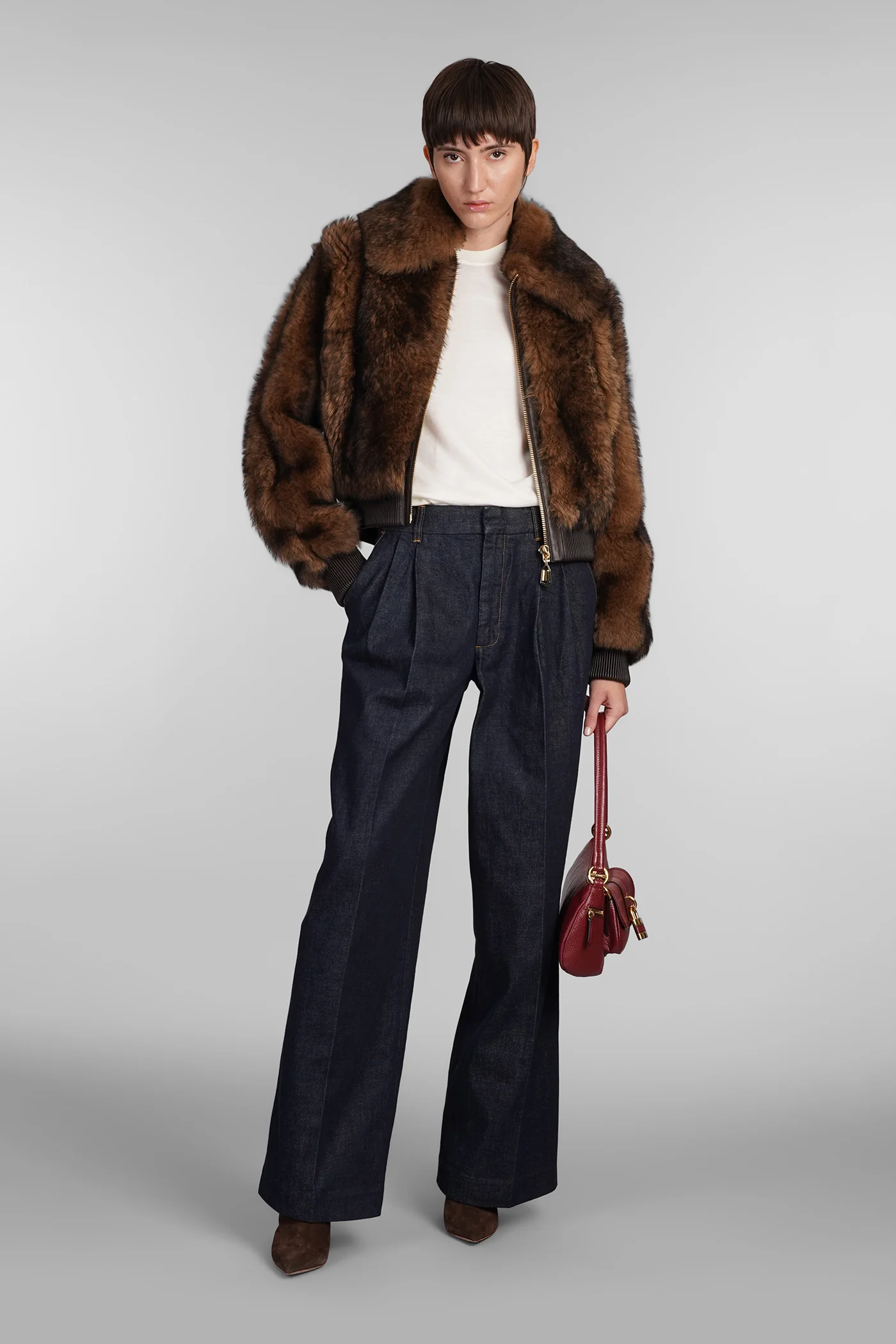 Fur & Shearling in brown leather - Image 2