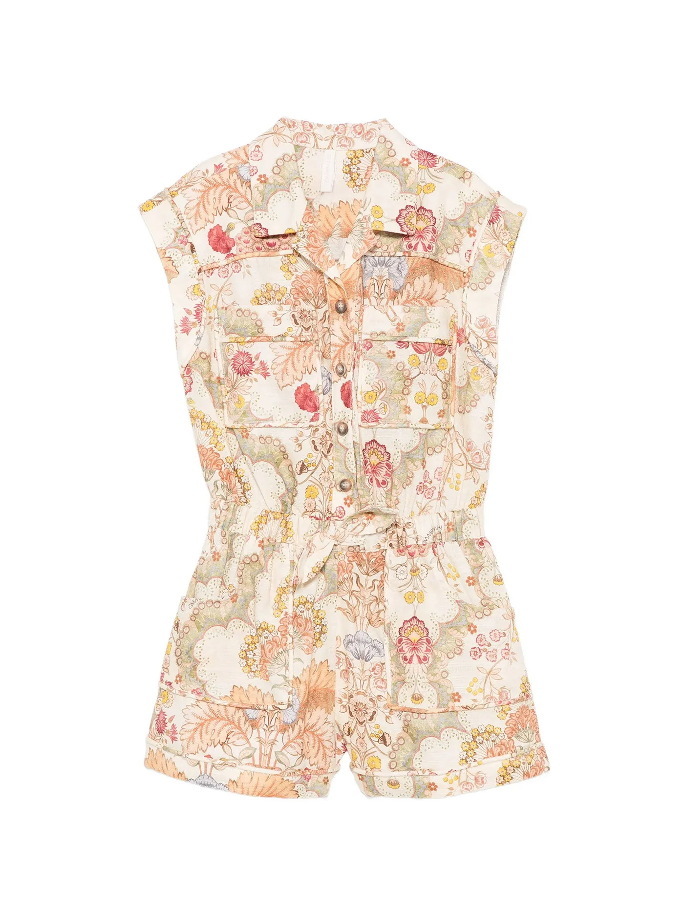 Jumpsuit in beige cotton