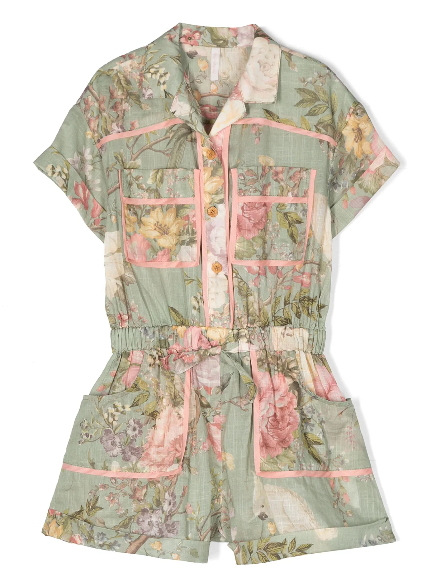 Jumpsuit in green cotton