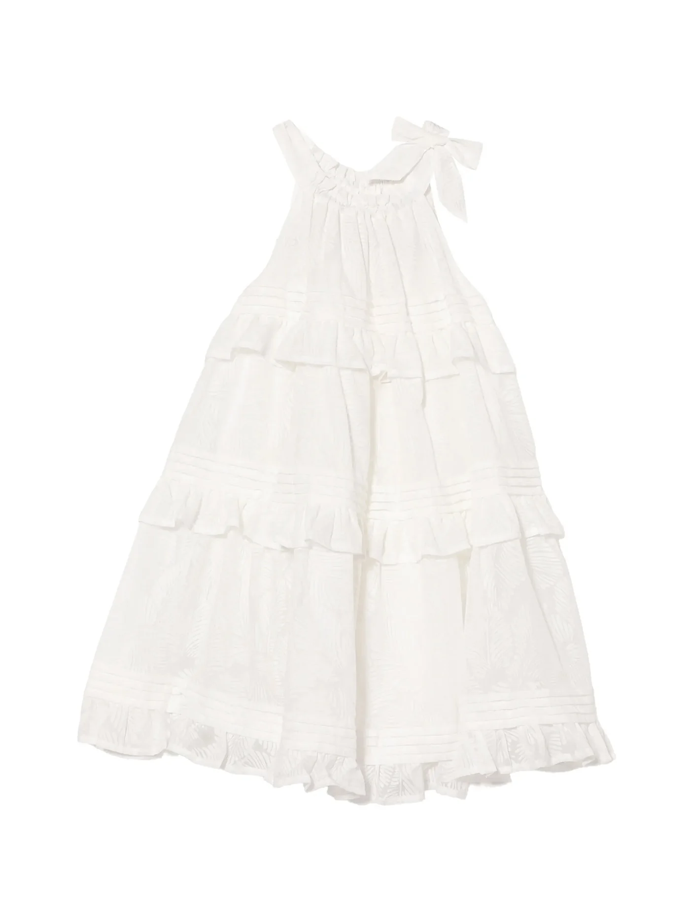 Mini dress in white cotton