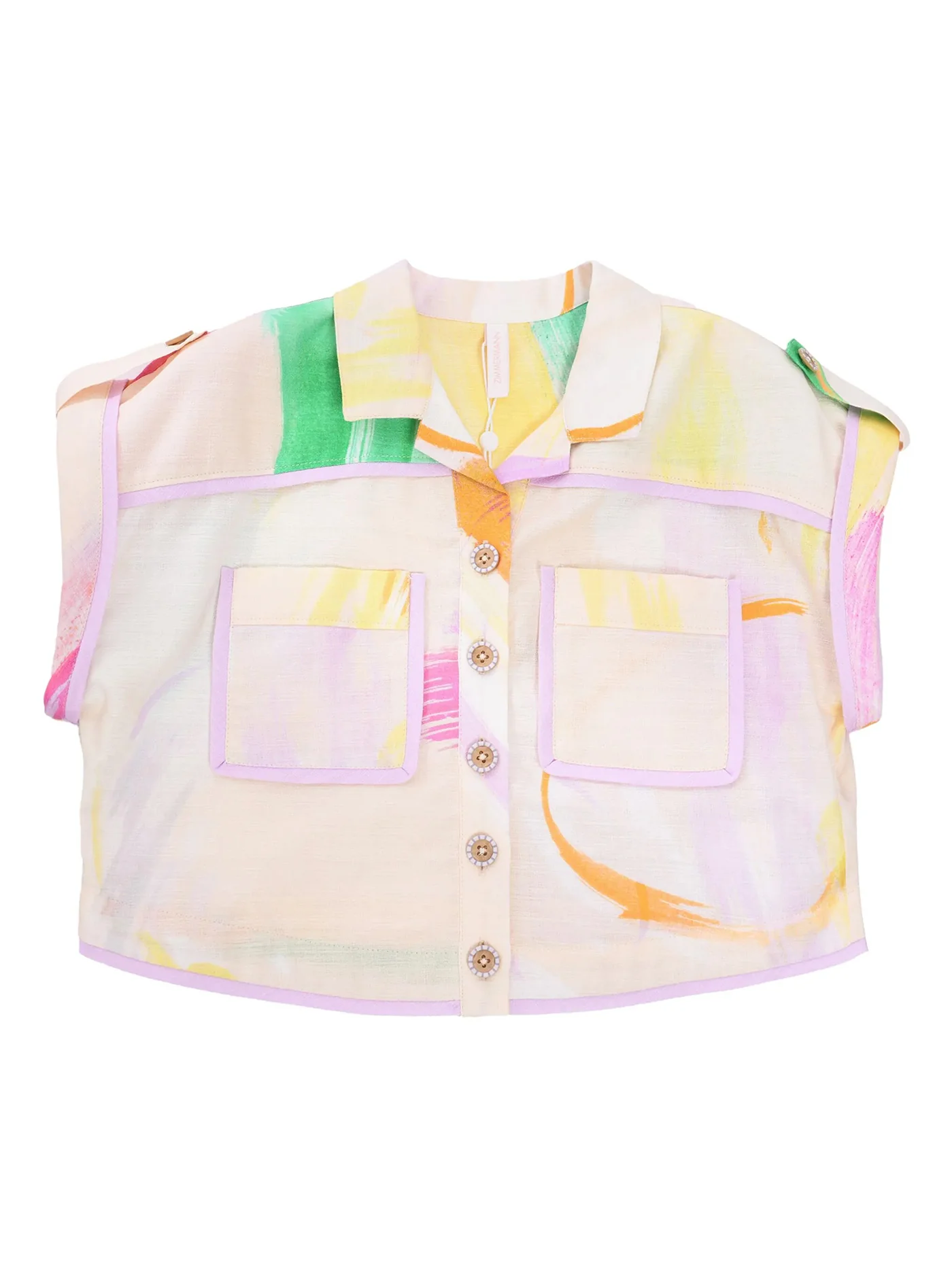 Shirt in beige cotton