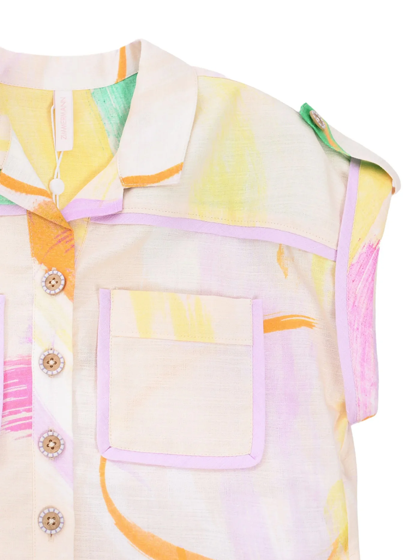 Shirt in beige cotton - Image 3