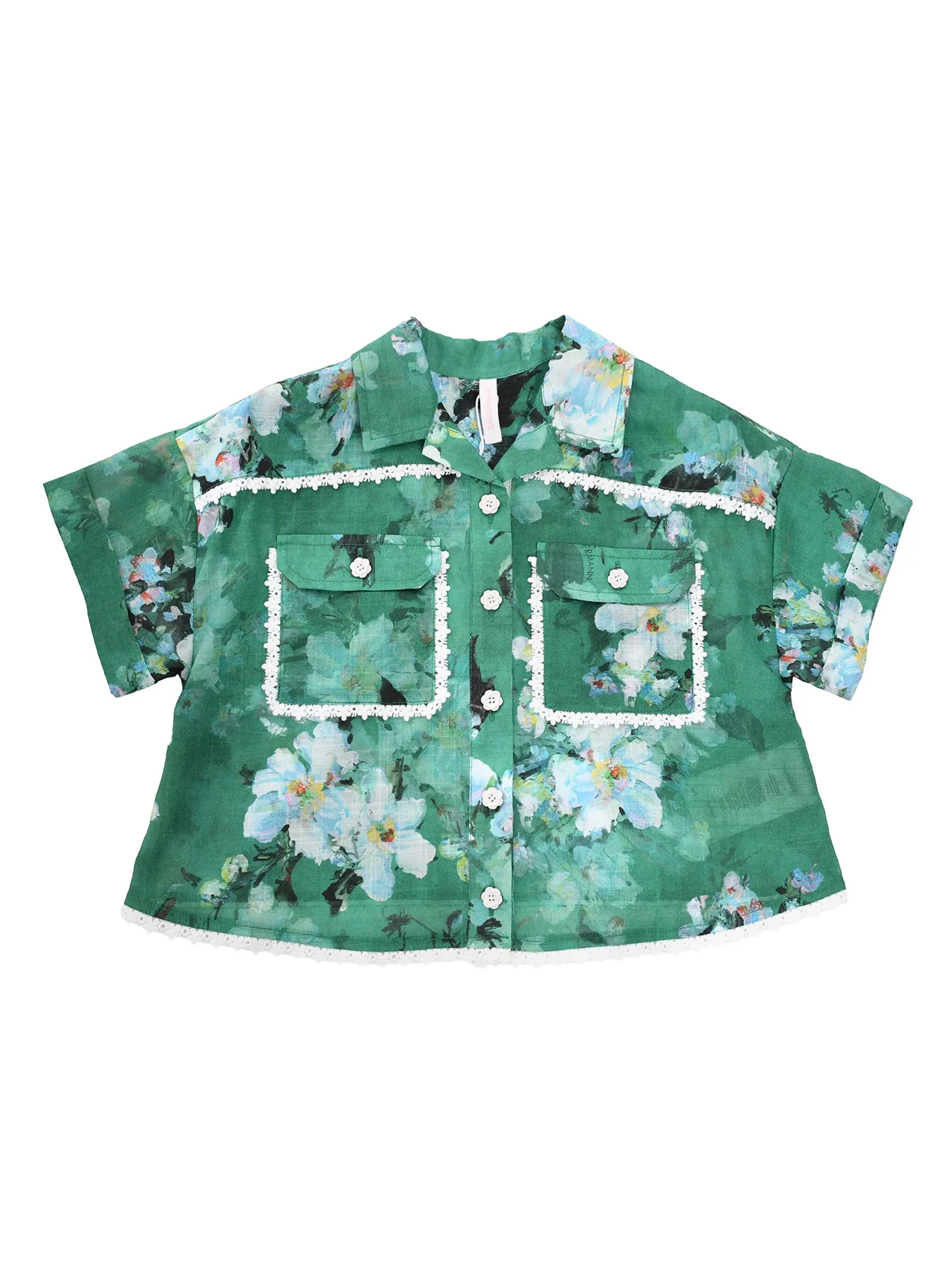 Shirt in green cotton