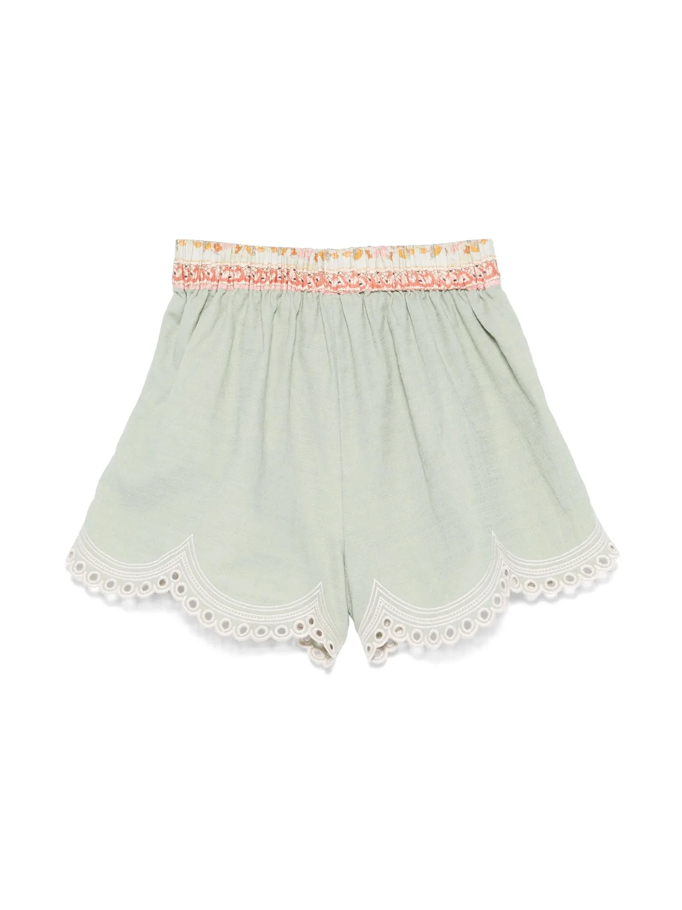 Shorts in green cotton - Image 2