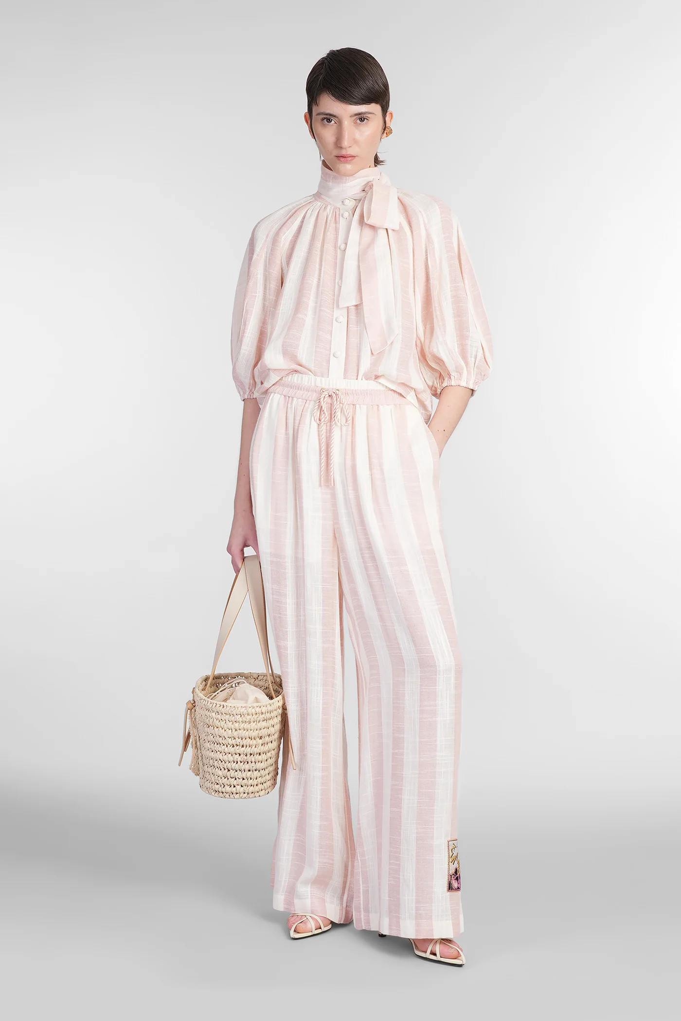 Pants in beige viscose - Image 2