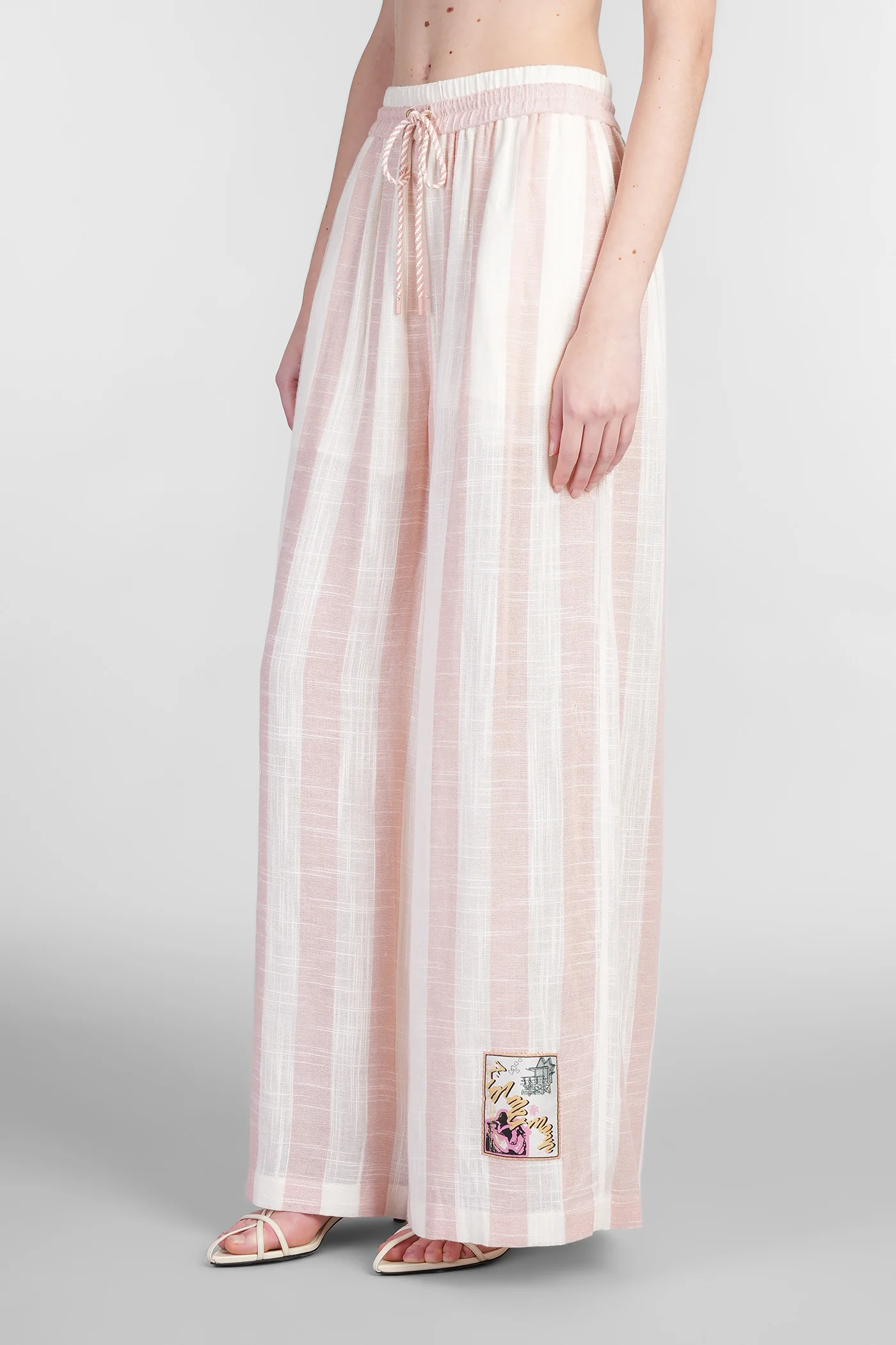 Pants in beige viscose - Image 4