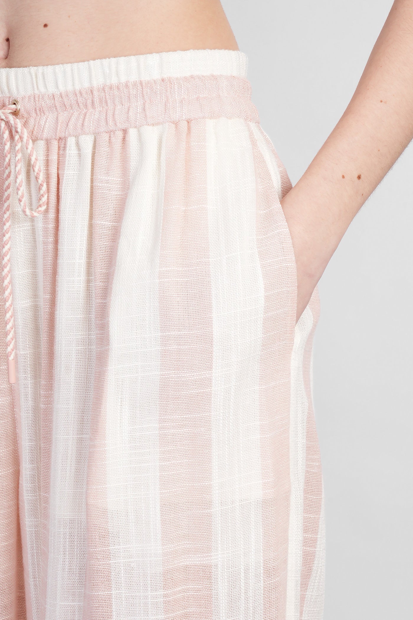 Pants in beige viscose - Image 5