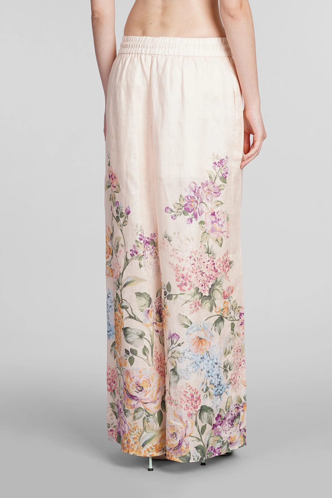 Pants in rose-pink linen - Image 3