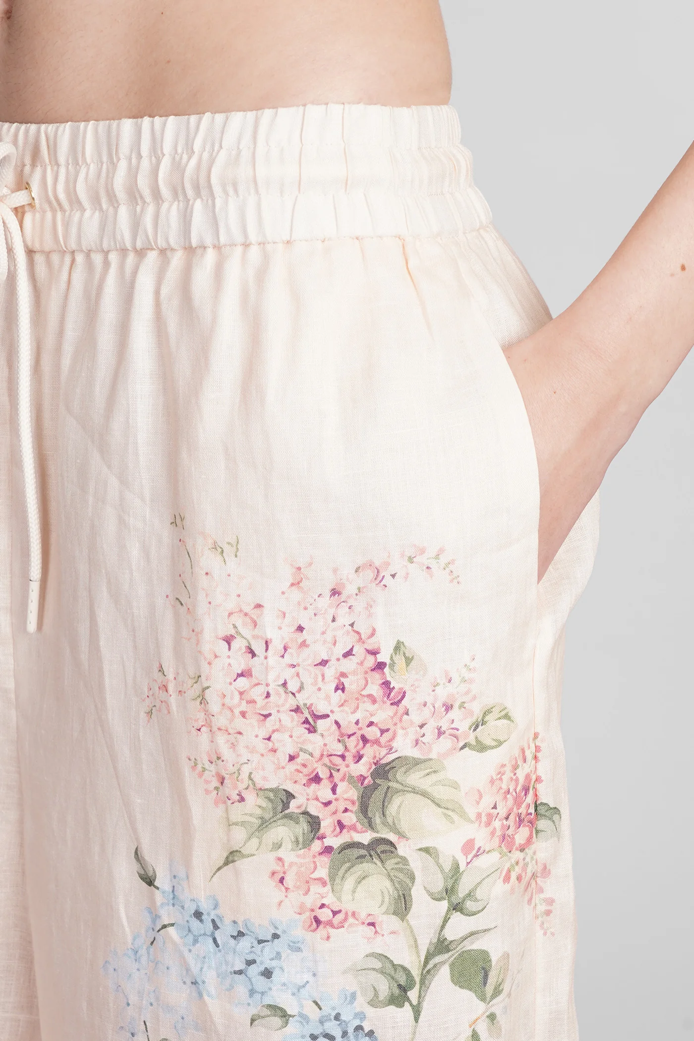 Pants in rose-pink linen - Image 5
