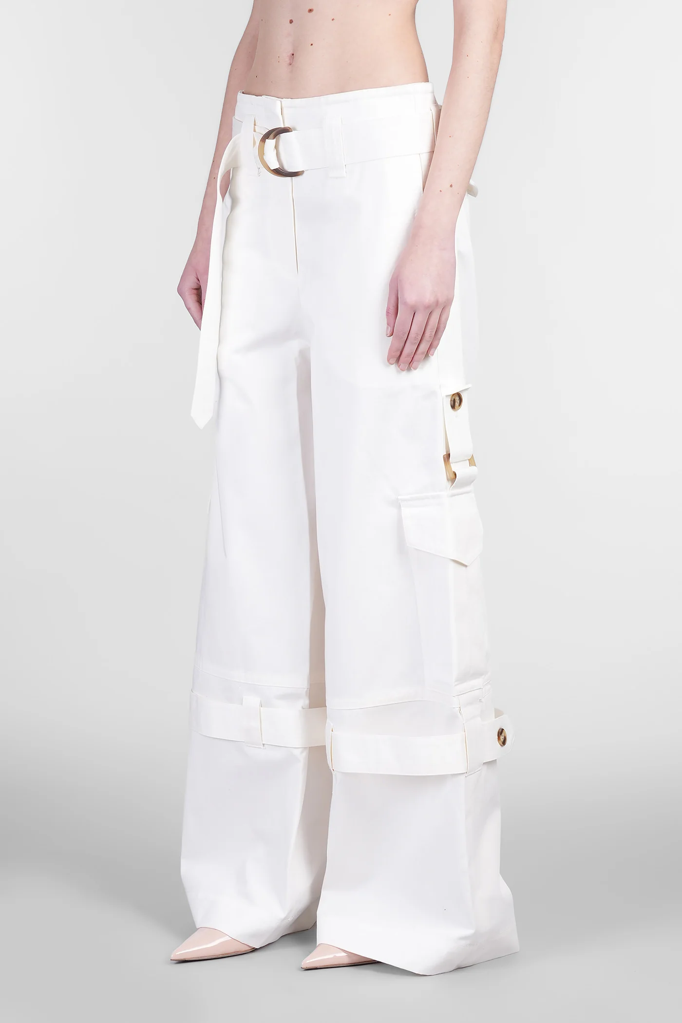 Pants in white cotton - Image 4