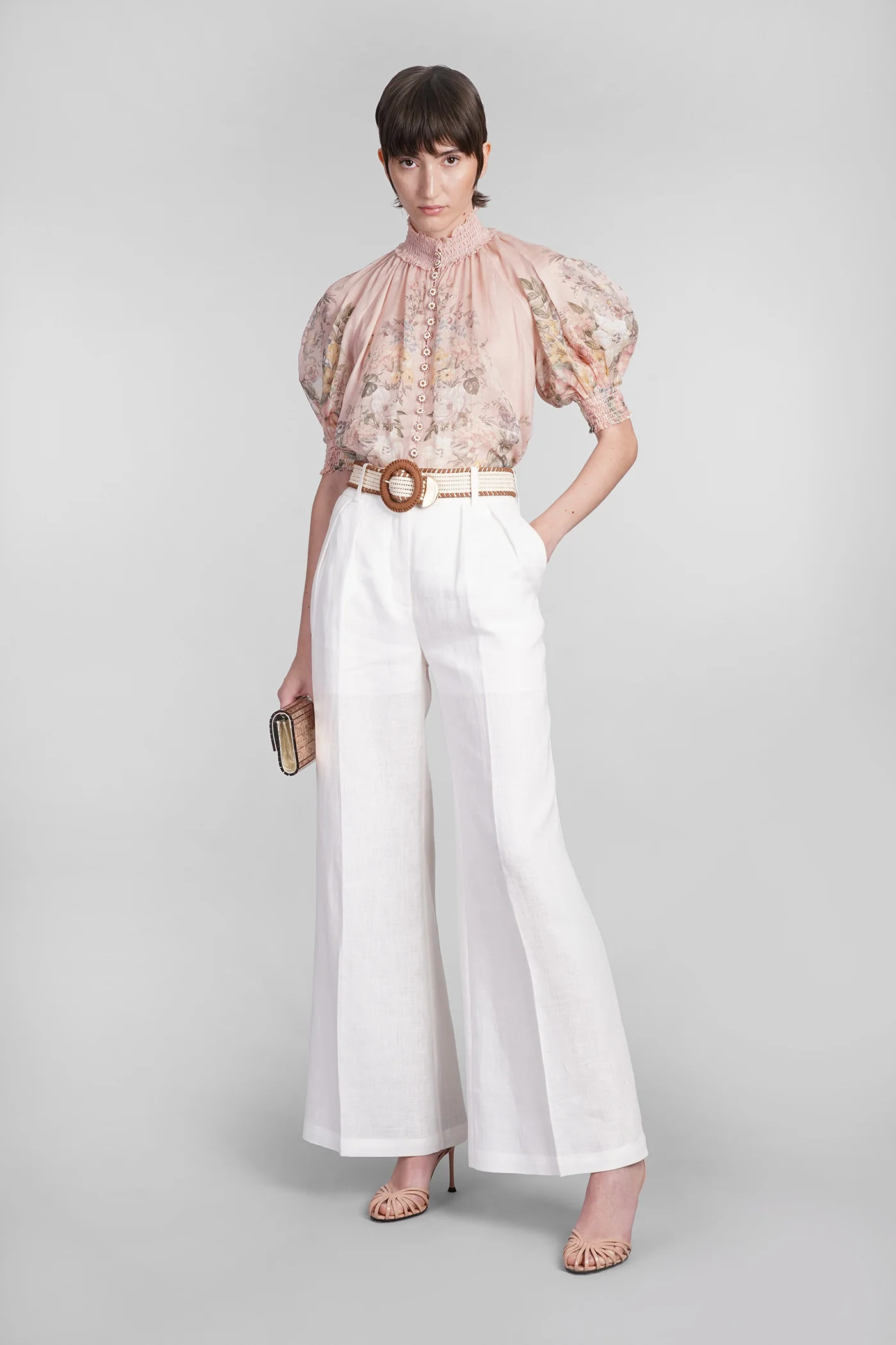 Pants in white linen - Image 2