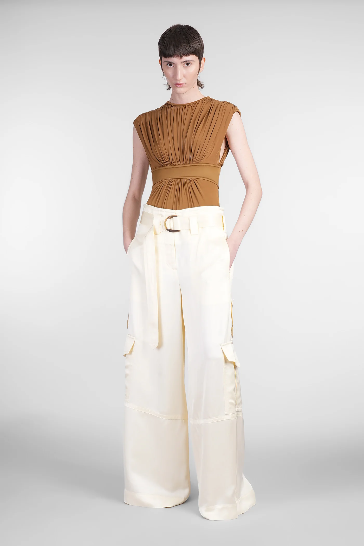 Pants in yellow viscose - Image 2