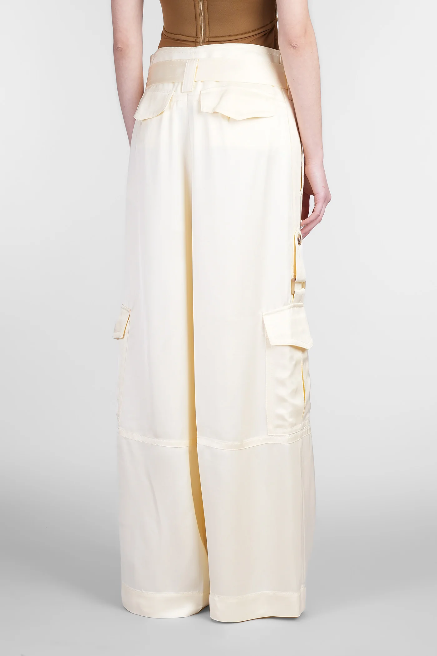 Pants in yellow viscose - Image 3