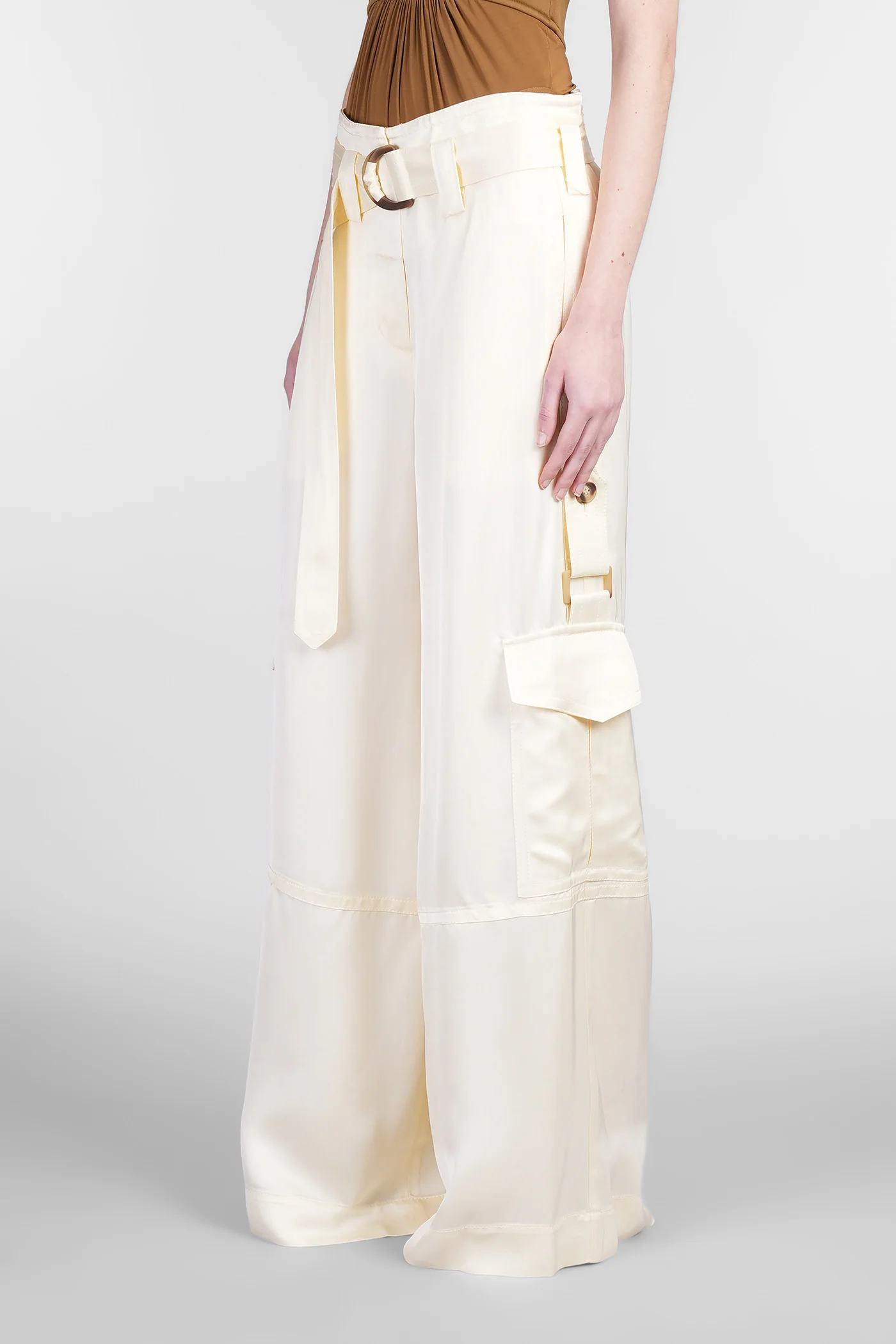 Pants in yellow viscose - Image 4