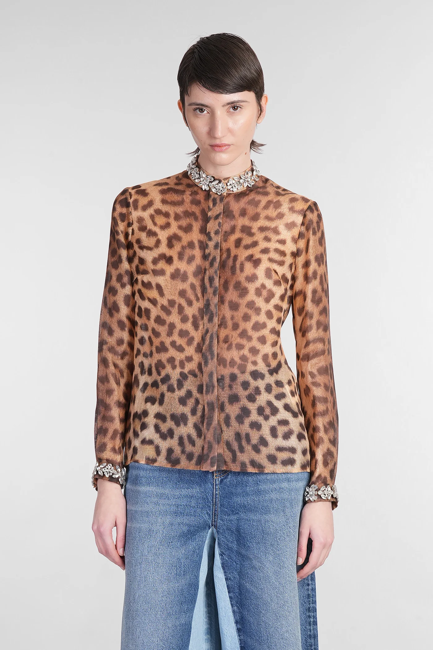 Shirt in Animalier linen