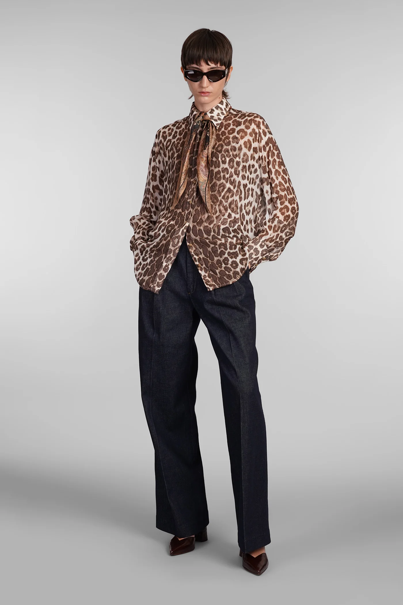 Shirt in Animalier viscose - Image 2
