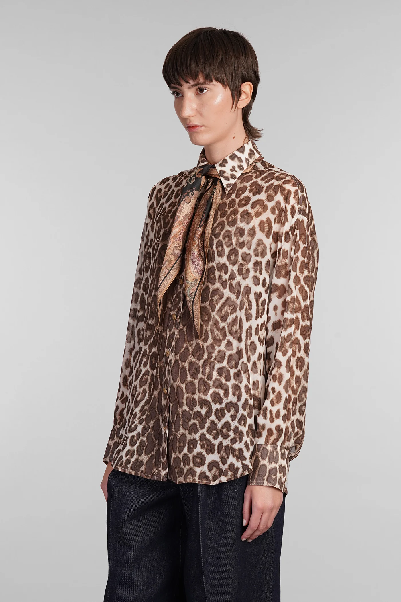 Shirt in Animalier viscose - Image 4