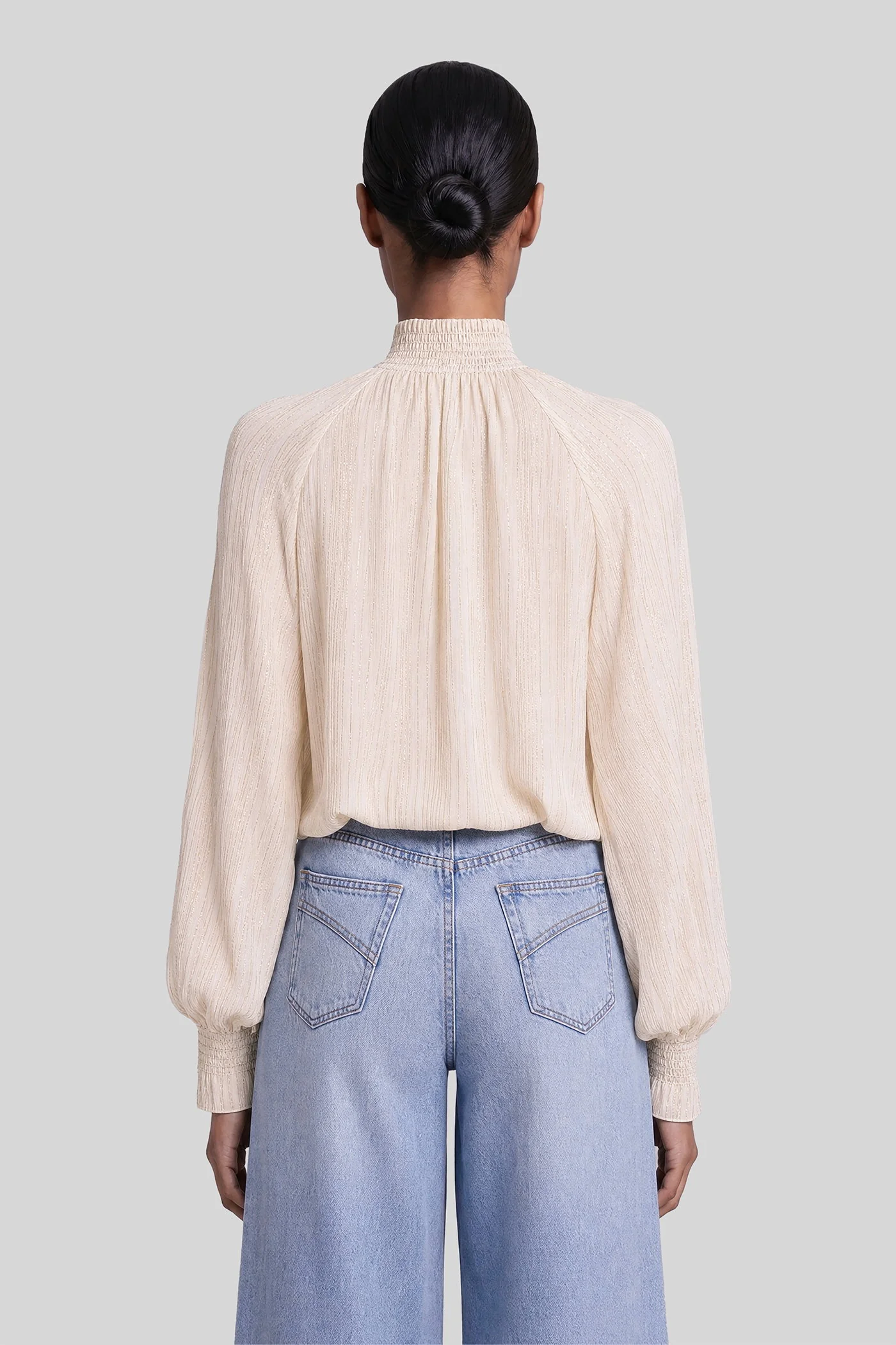 Shirt in beige cotton - Image 3