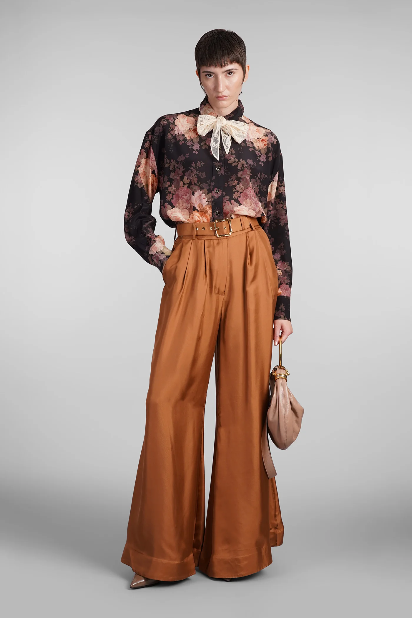 Shirt in black silk - Image 2