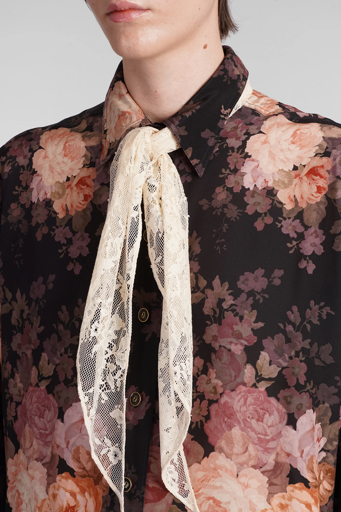 Shirt in black silk - Image 5