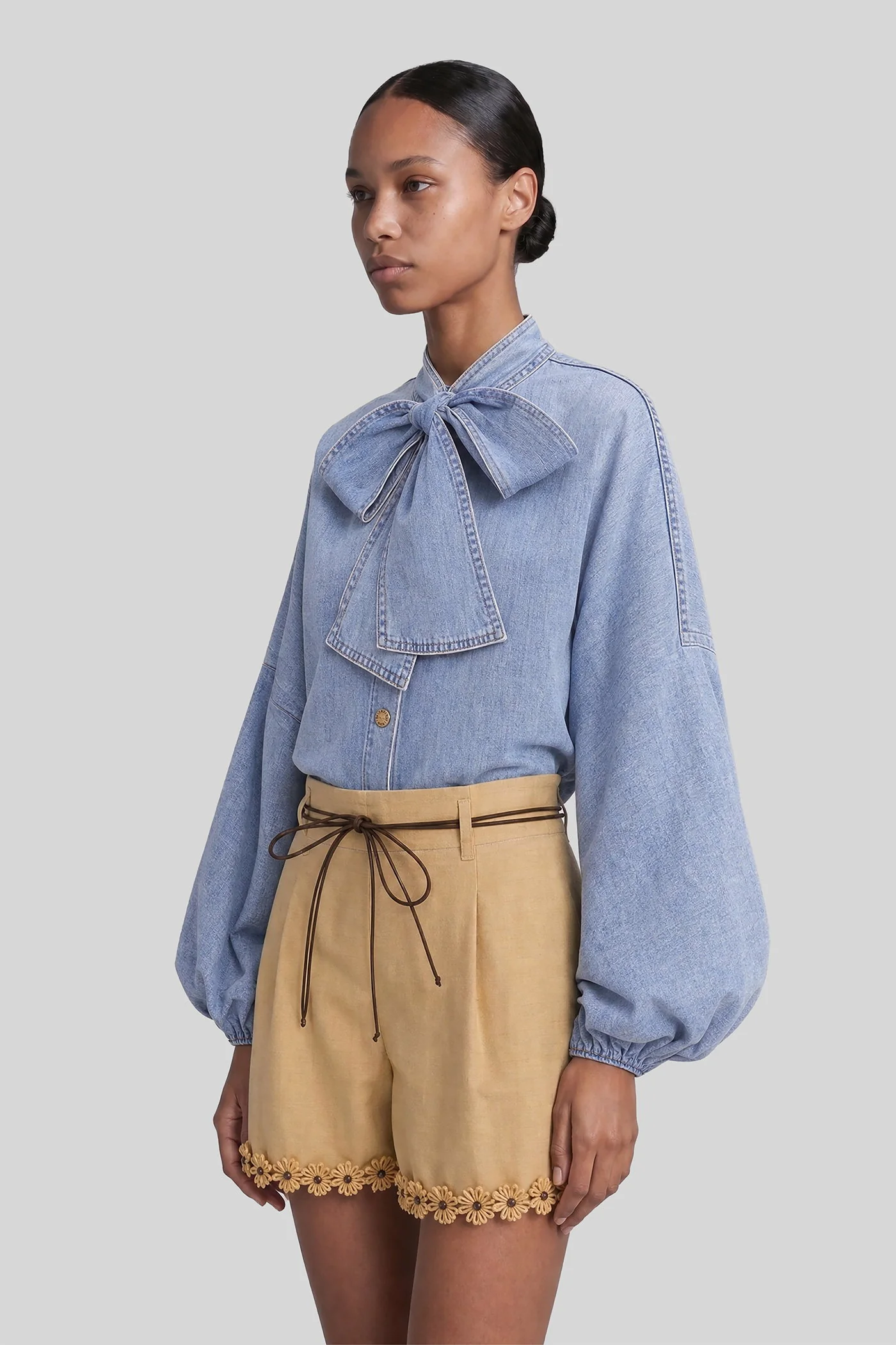 Shirt in blue cotton - Image 4