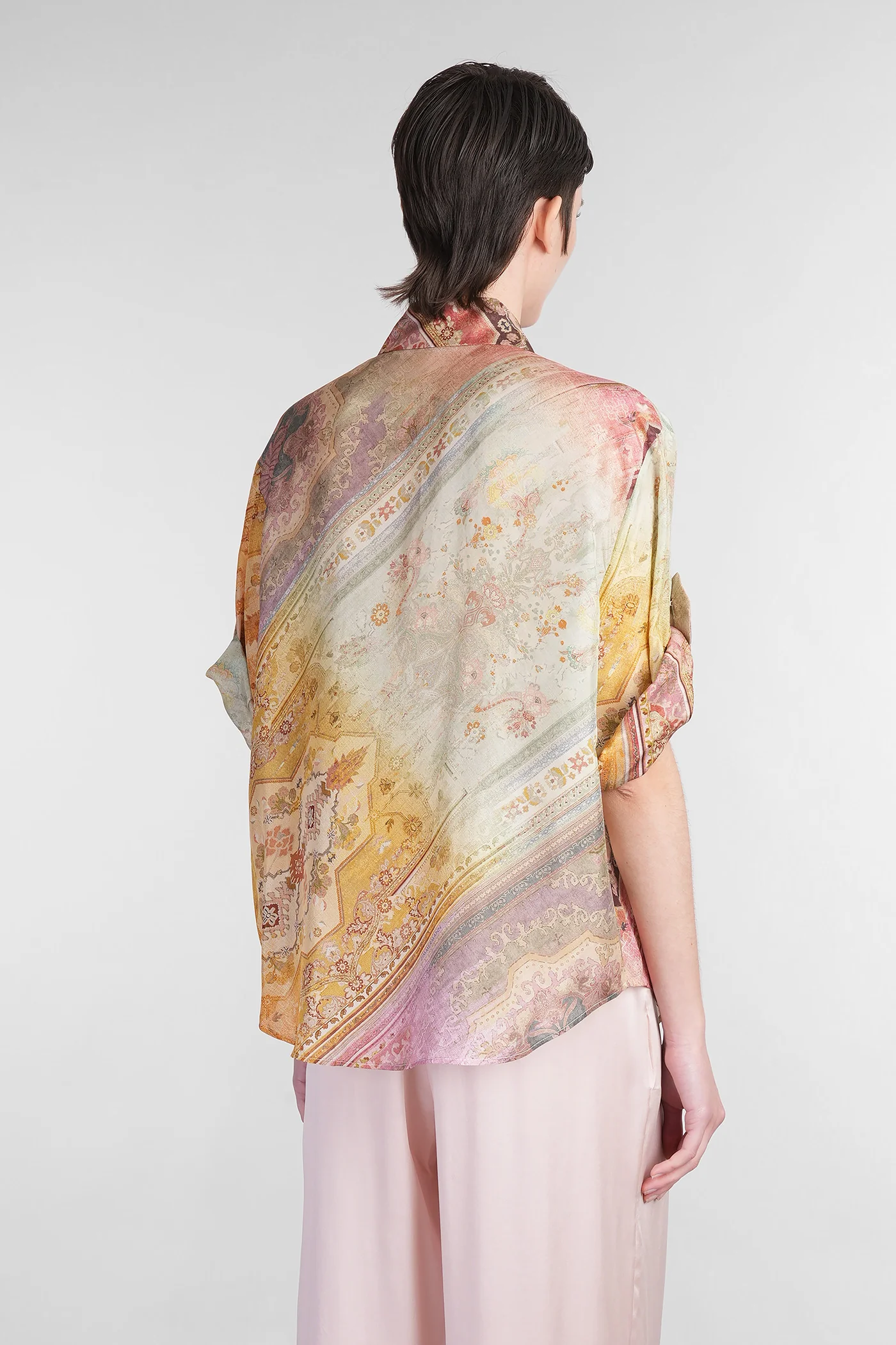 Shirt in multicolor silk - Image 3